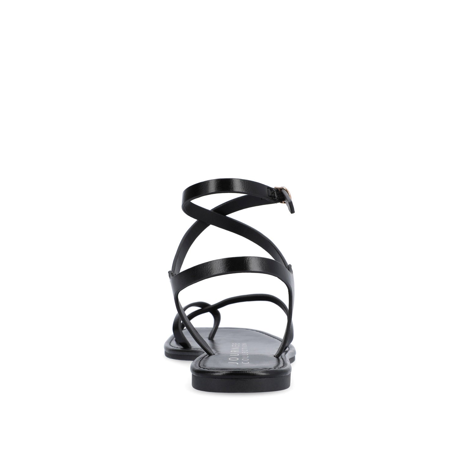 CHARRA MULTI STRAP SANDALS IN PATENT - Black
