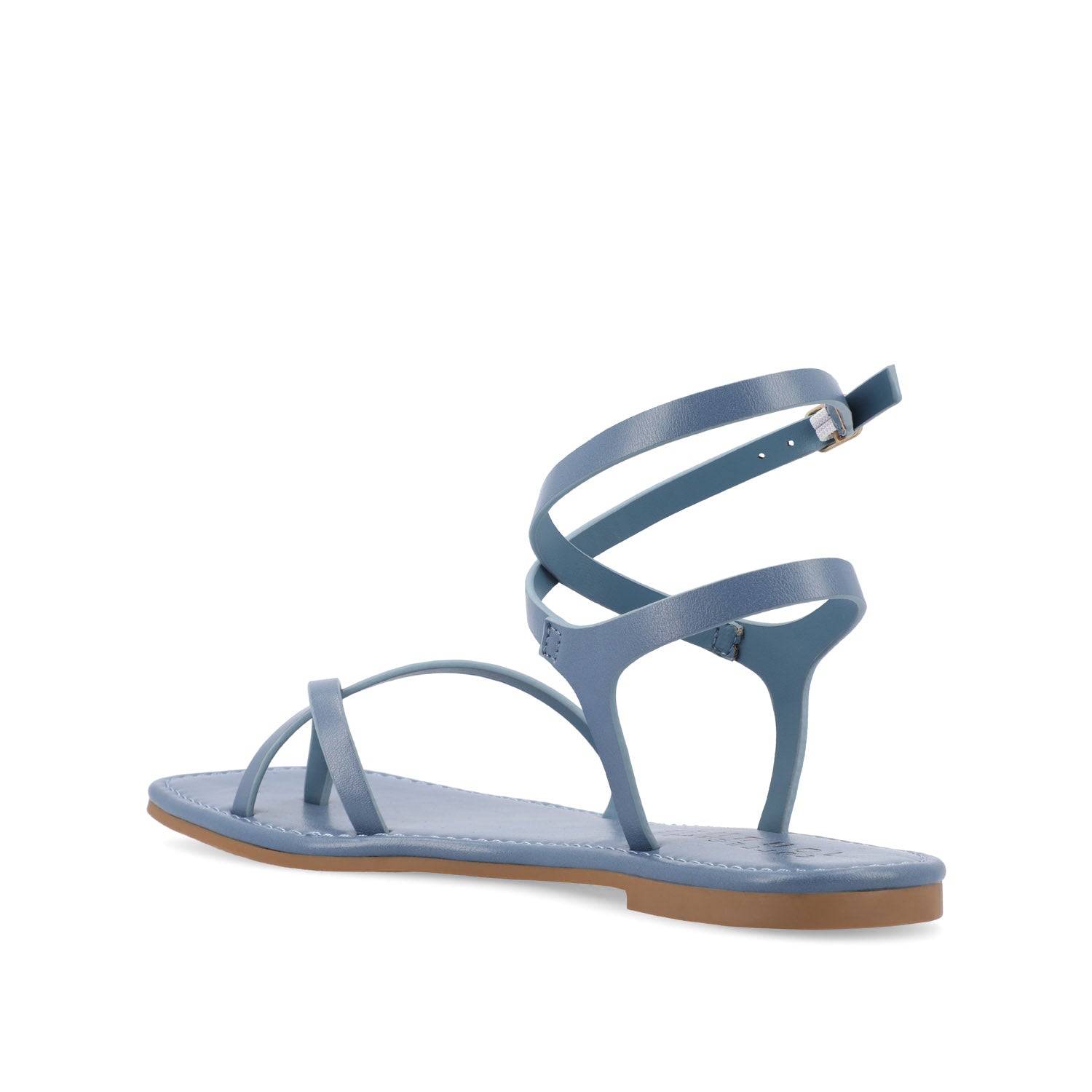 CHARRA MULTI STRAP SANDALS IN PATENT - Blue