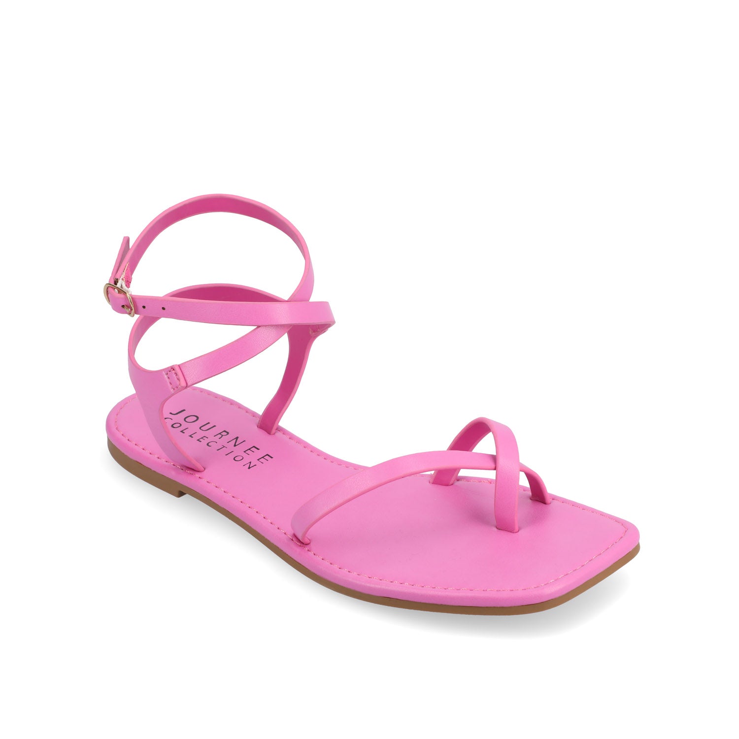CHARRA MULTI STRAP SANDALS IN PATENT - Fuchsia