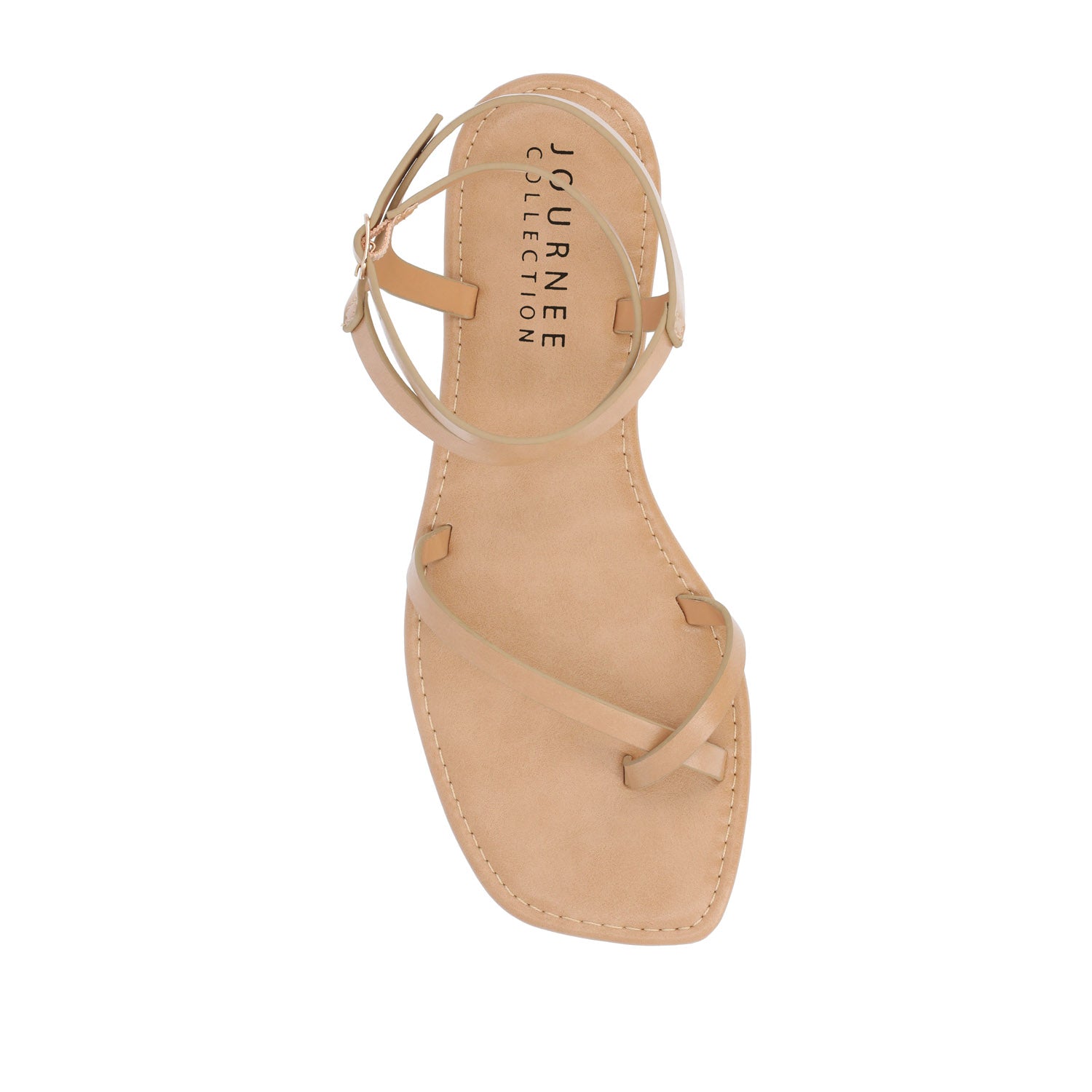 CHARRA MULTI STRAP SANDALS IN PATENT - Tan