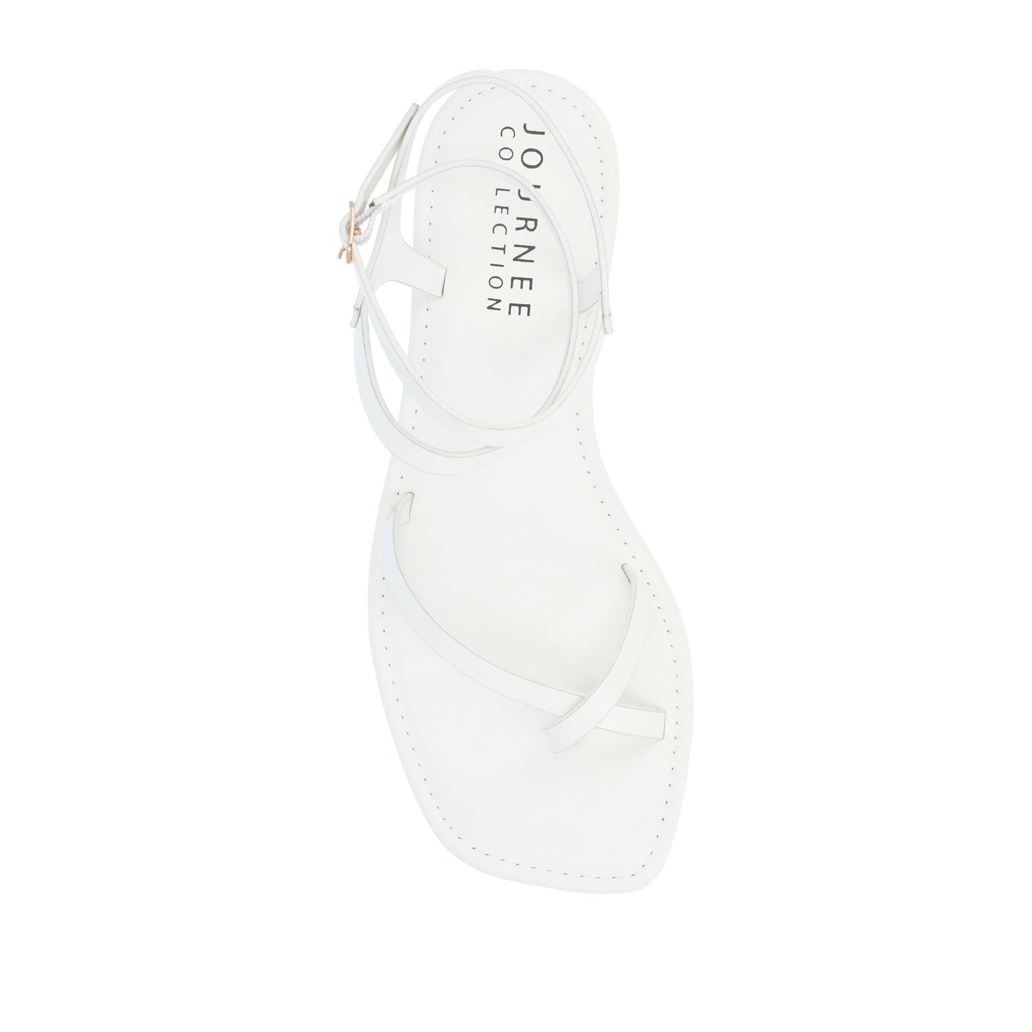 CHARRA MULTI STRAP SANDALS IN PATENT - White