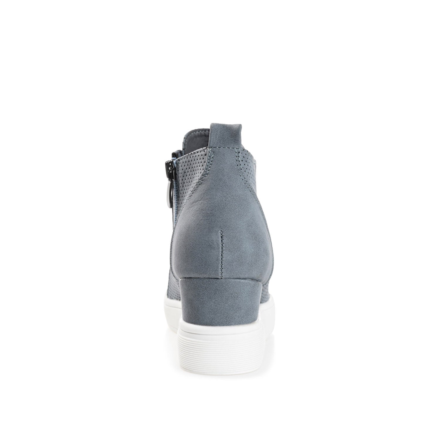 CLARA WEDGE SNEAKERS IN VEGAN LEATHER - Blue PU