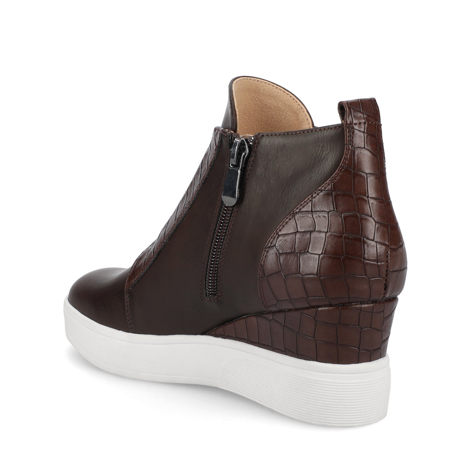 CLARA WEDGE SNEAKERS IN STATEMENT - Chocolate