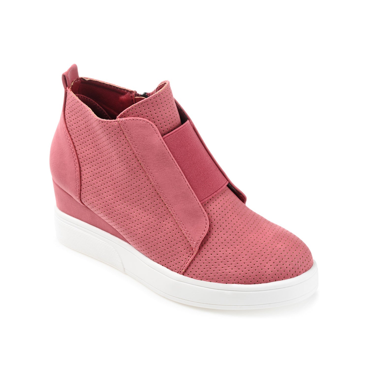 CLARA WEDGE HEEL SNEAKERS IN WIDE - Pink PU