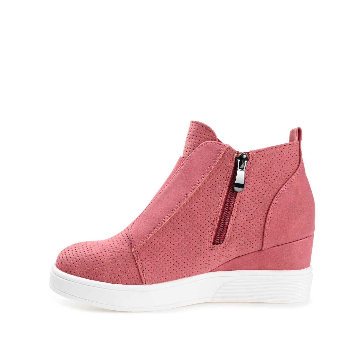 CLARA WEDGE HEEL SNEAKERS IN WIDE - Pink PU