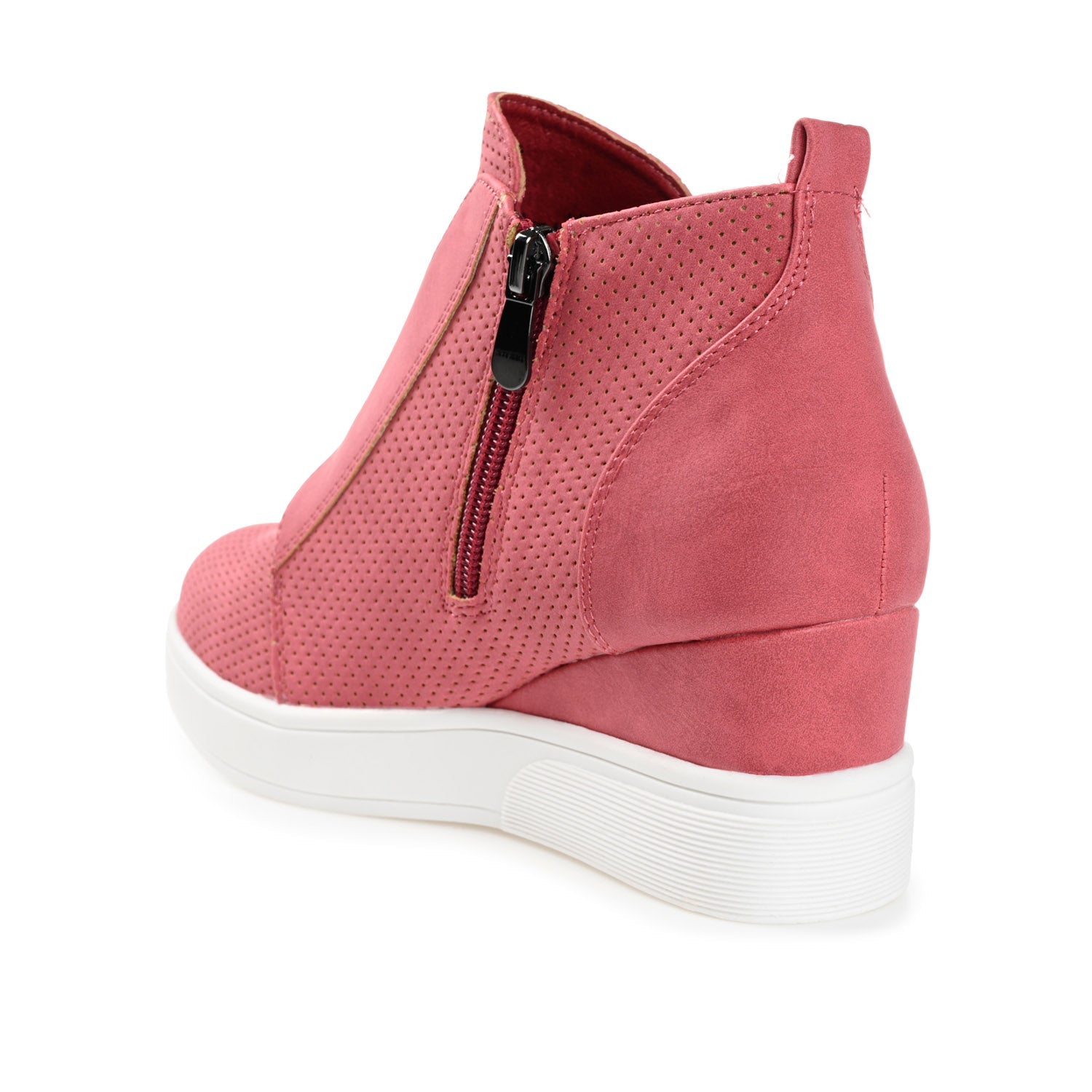 CLARA WEDGE SNEAKERS IN VEGAN LEATHER - Pink PU