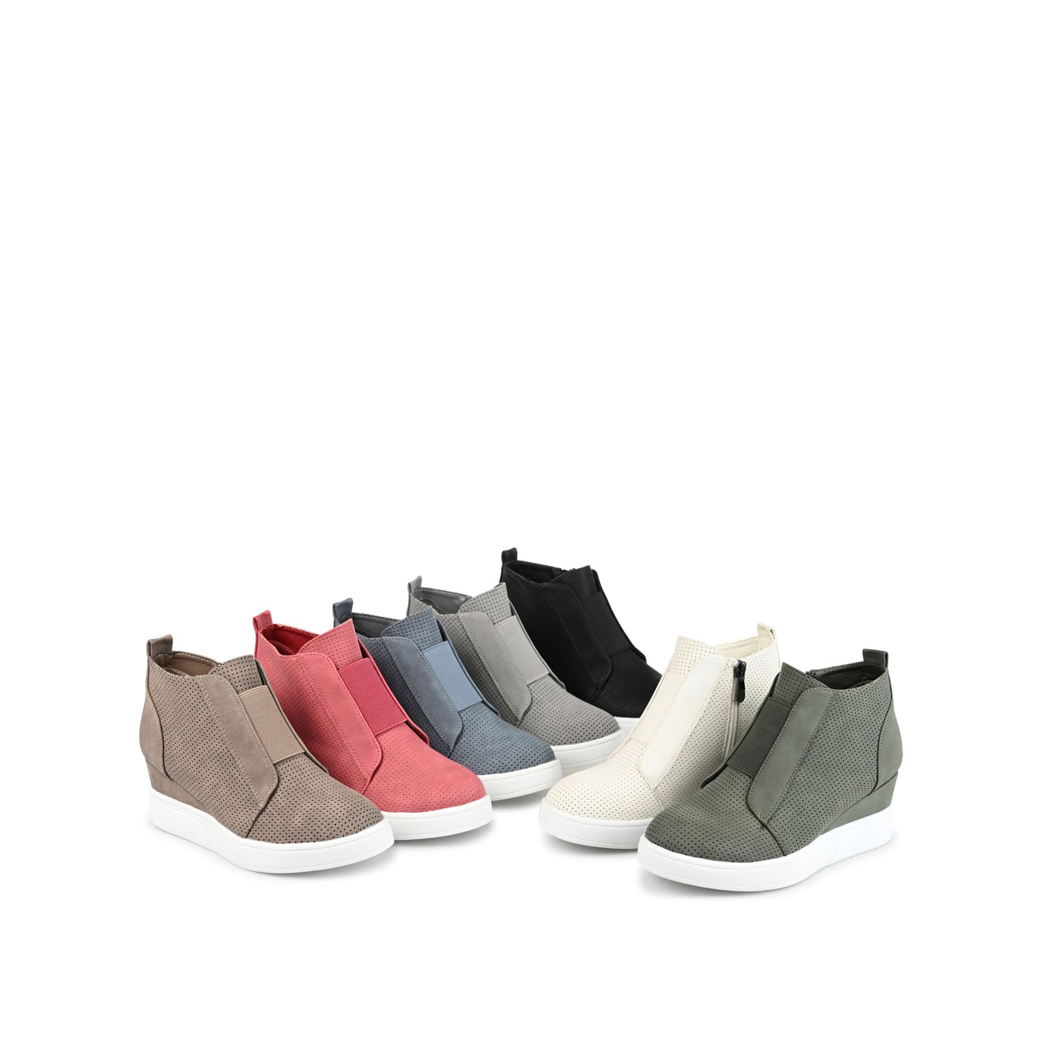 CLARA WEDGE SNEAKERS IN VEGAN LEATHER