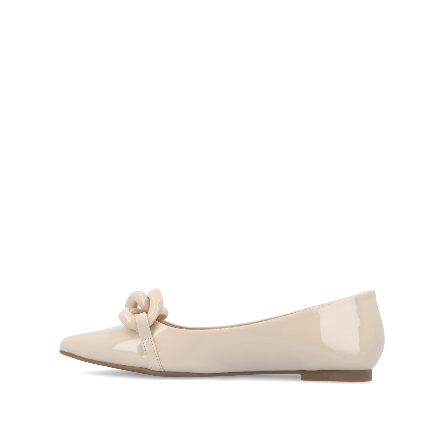 CLAREEN BALLET FLATS IN PATENT - Bone Patent
