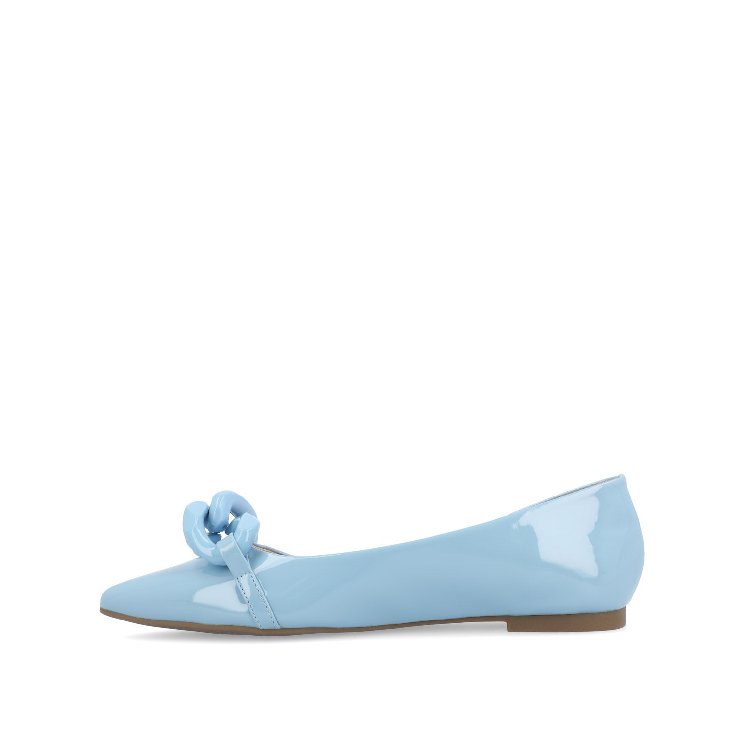 CLAREEN BALLET FLATS IN PATENT - Blue Patent