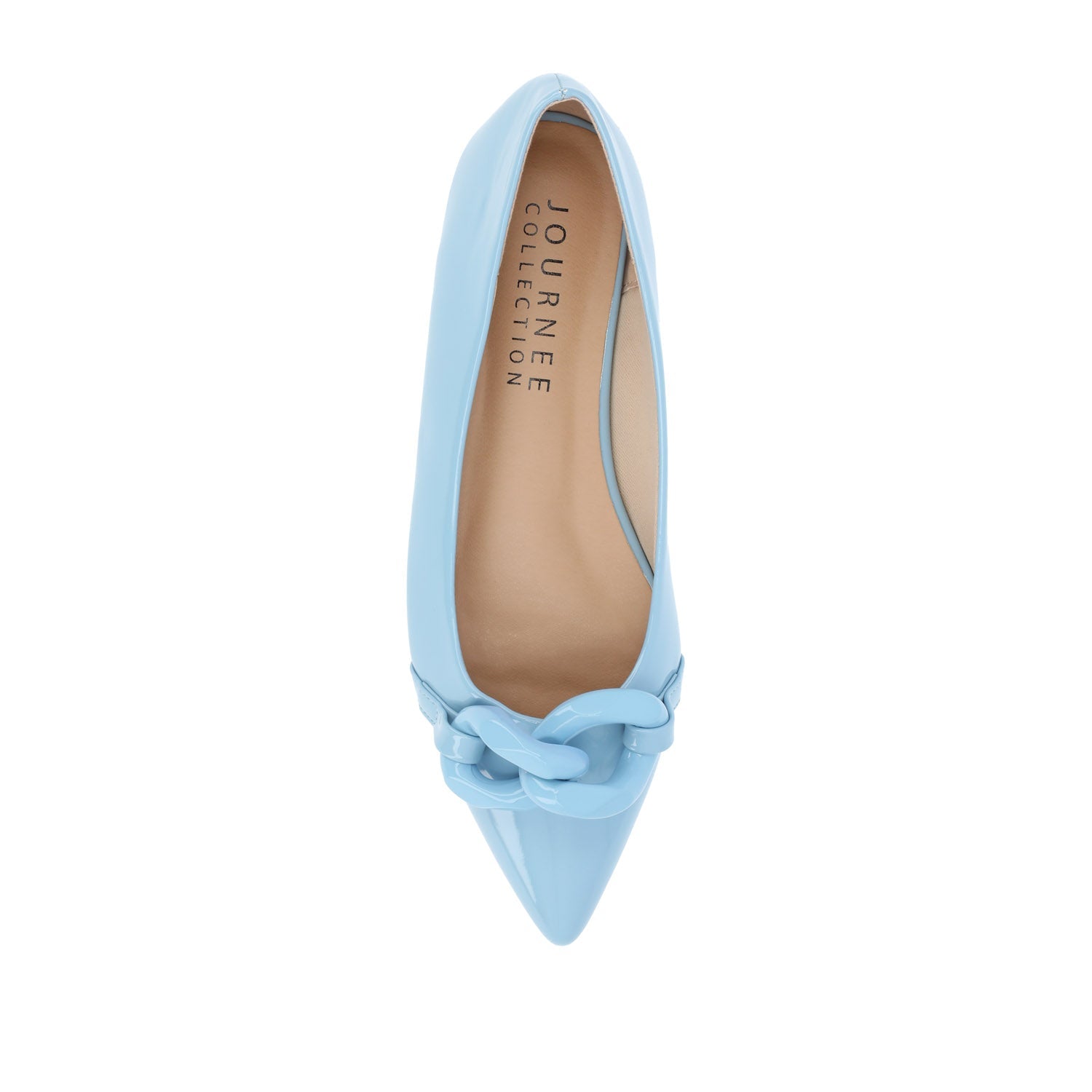 CLAREEN BALLET FLATS IN PATENT - Blue Patent