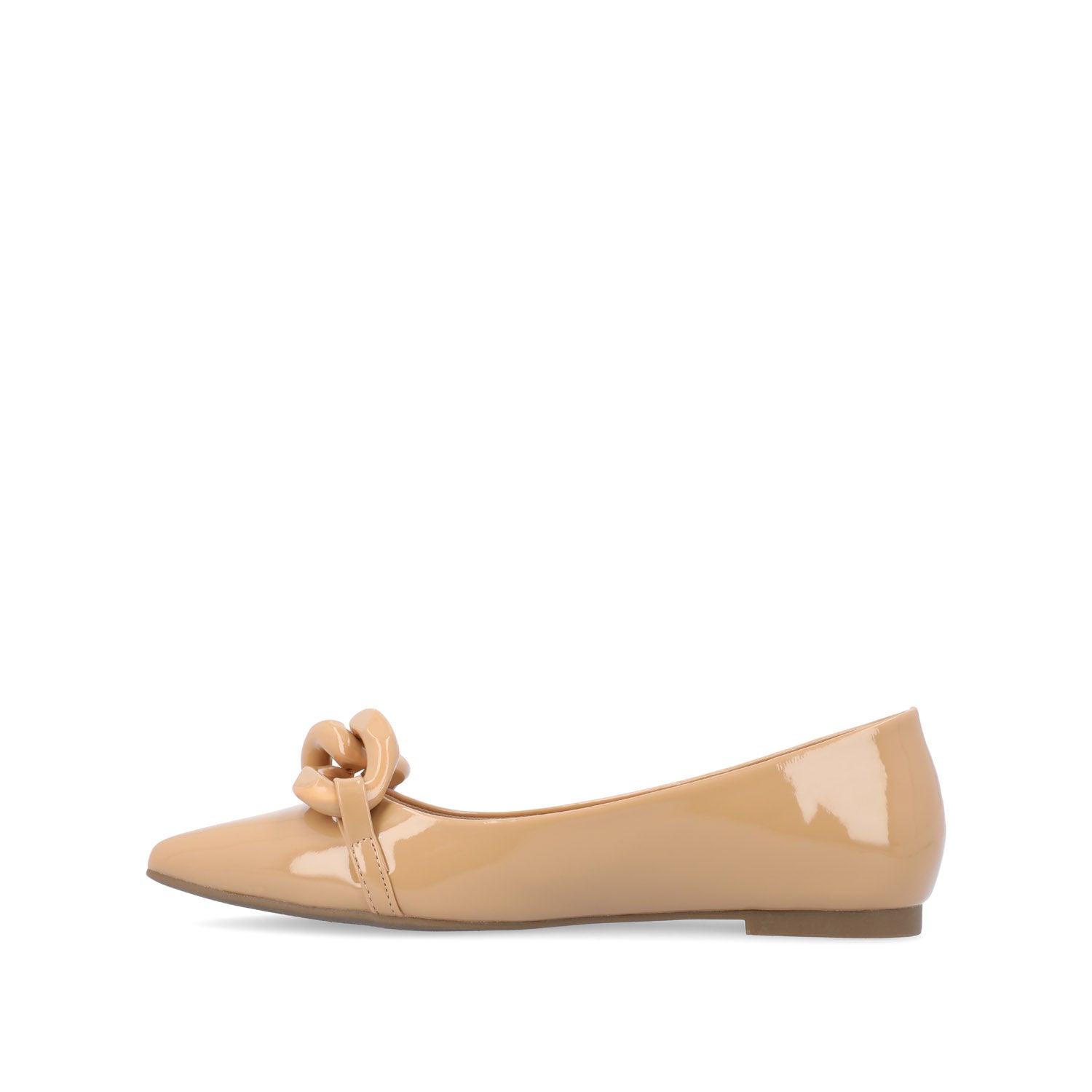 CLAREEN BALLET FLATS IN PATENT - Nude Patent