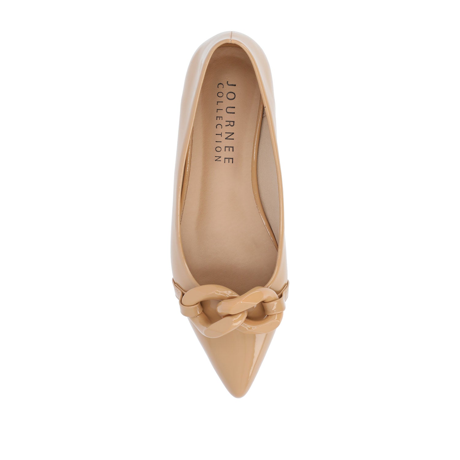 CLAREEN BALLET FLATS IN PATENT - Nude Patent