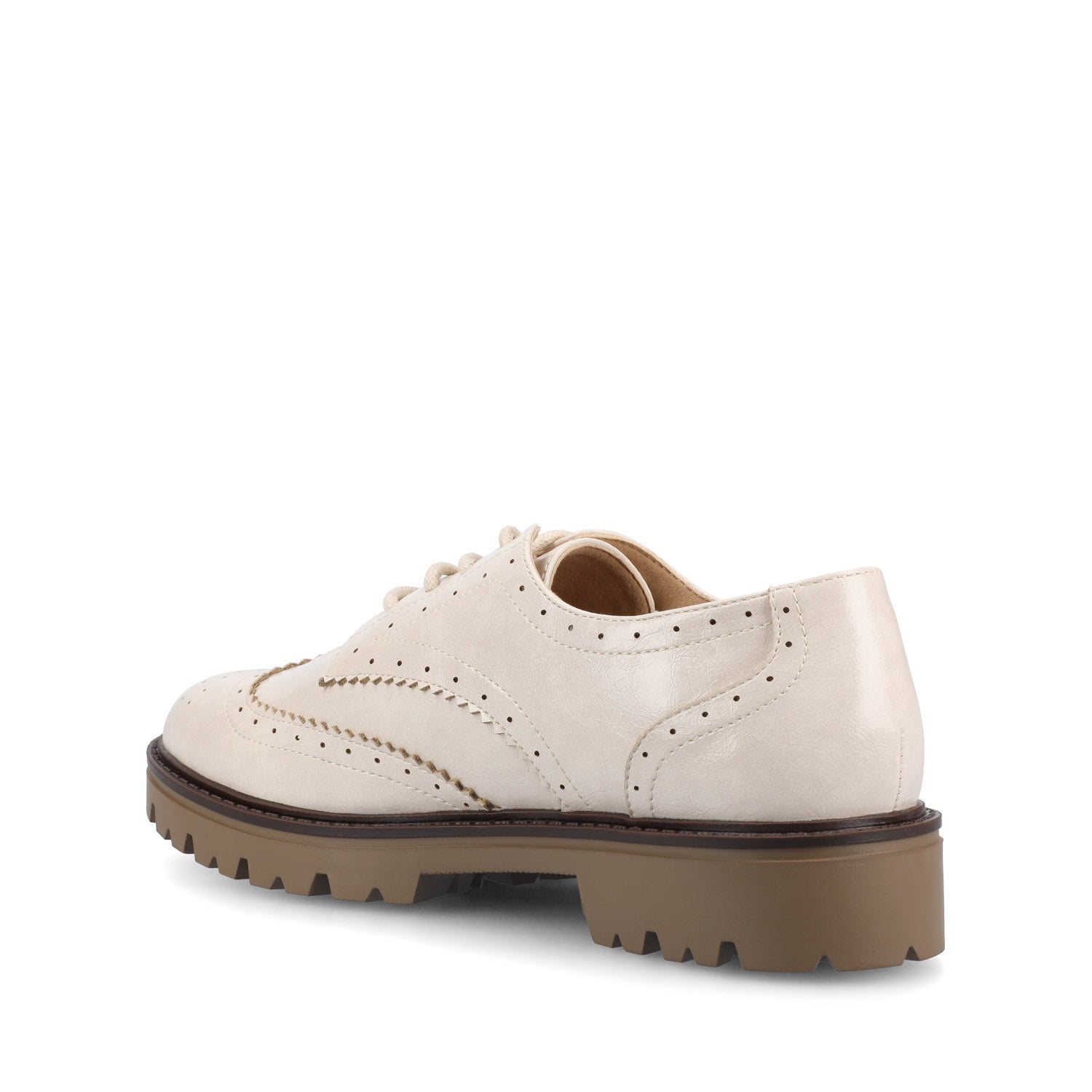 CLAUDIYA OXFORD LOAFER IN VEGAN LEATHER - Bone Patent