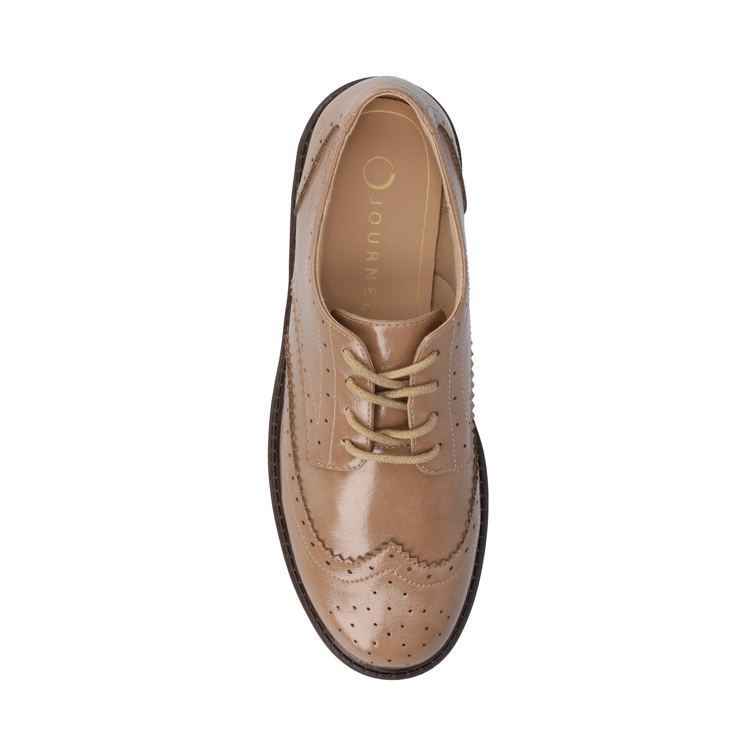 CLAUDIYA OXFORD LOAFER IN VEGAN LEATHER - Taupe Patent