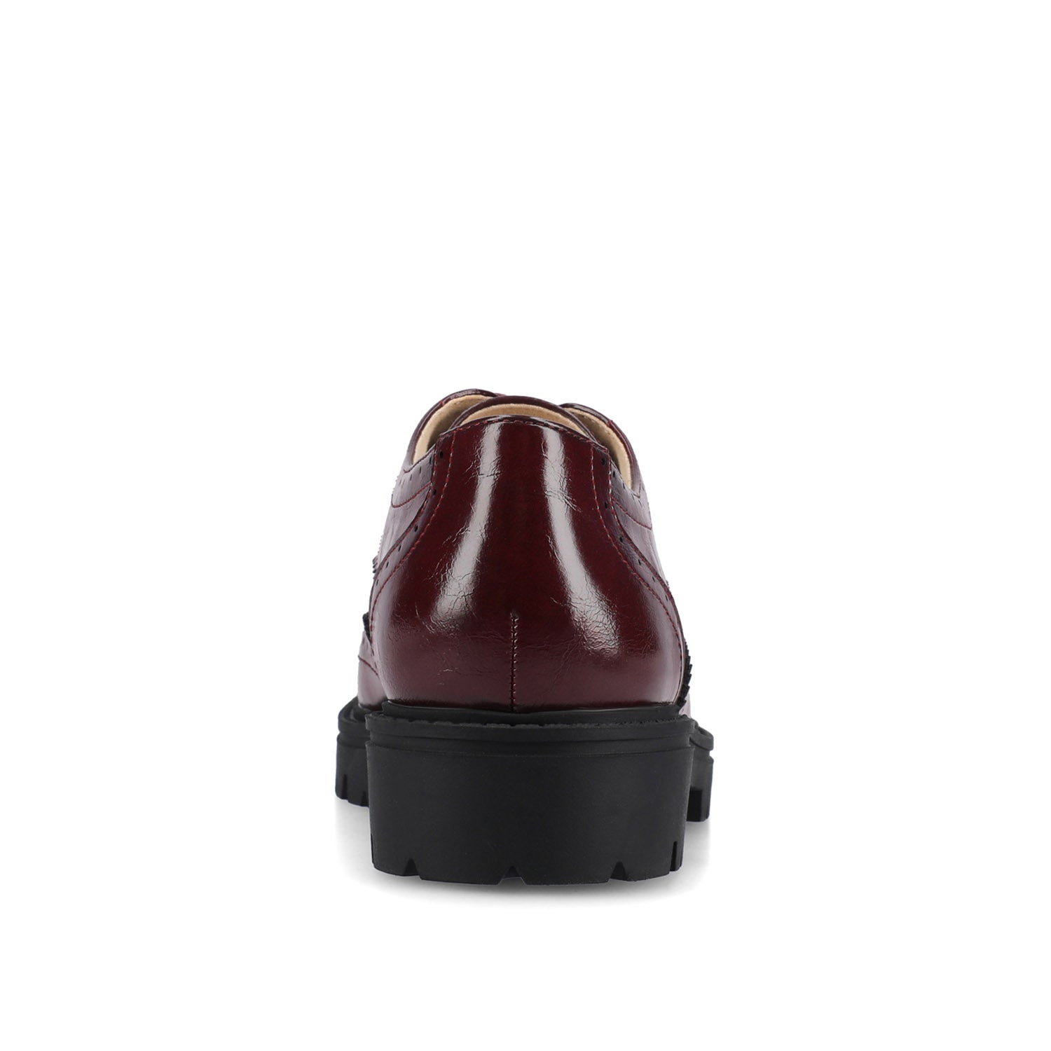 CLAUDIYA OXFORD VEGAN LEATHER LOAFER IN WIDE - Oxblood