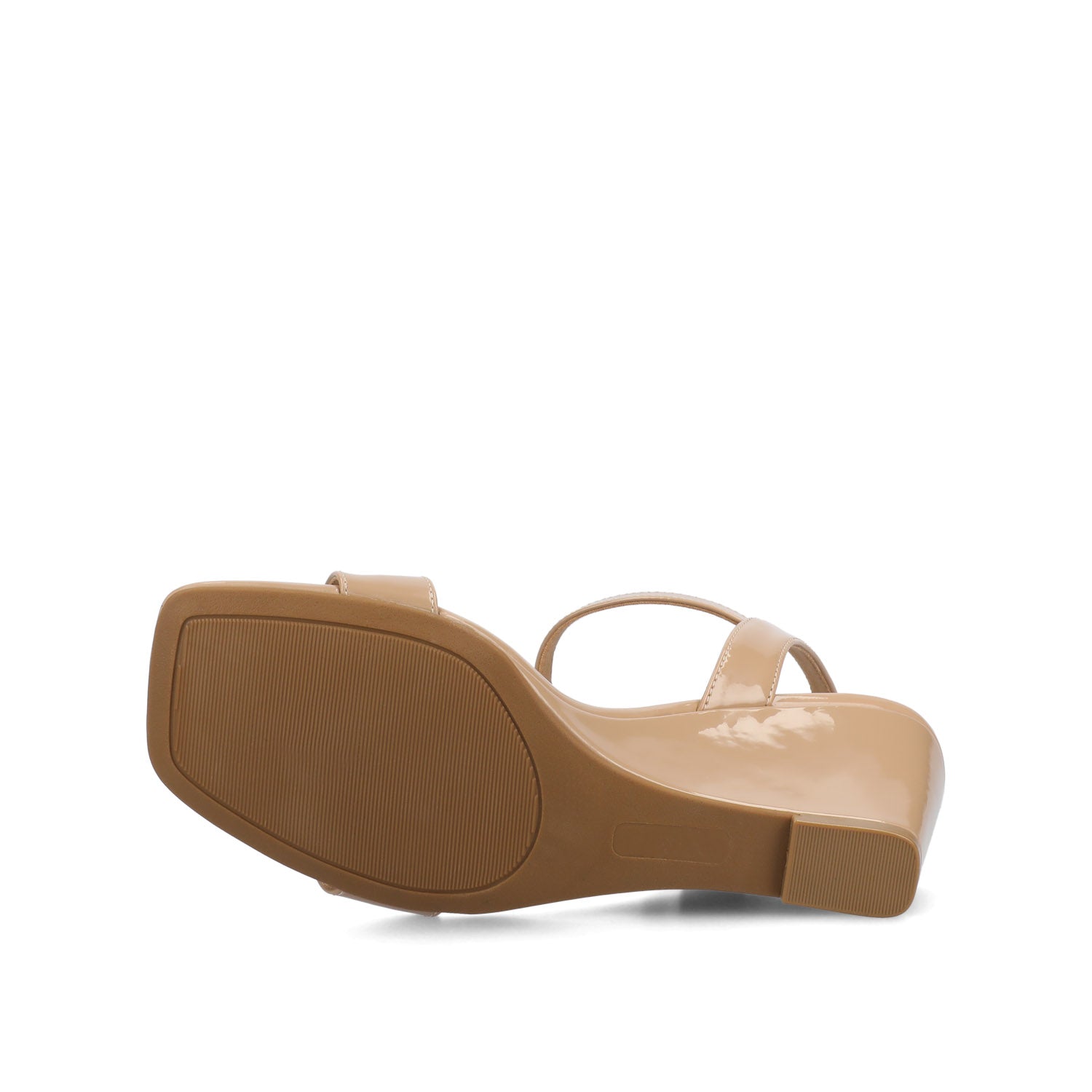 CLAYR STRAPPY WEDGE HEELS IN PATENT - Nude Patent