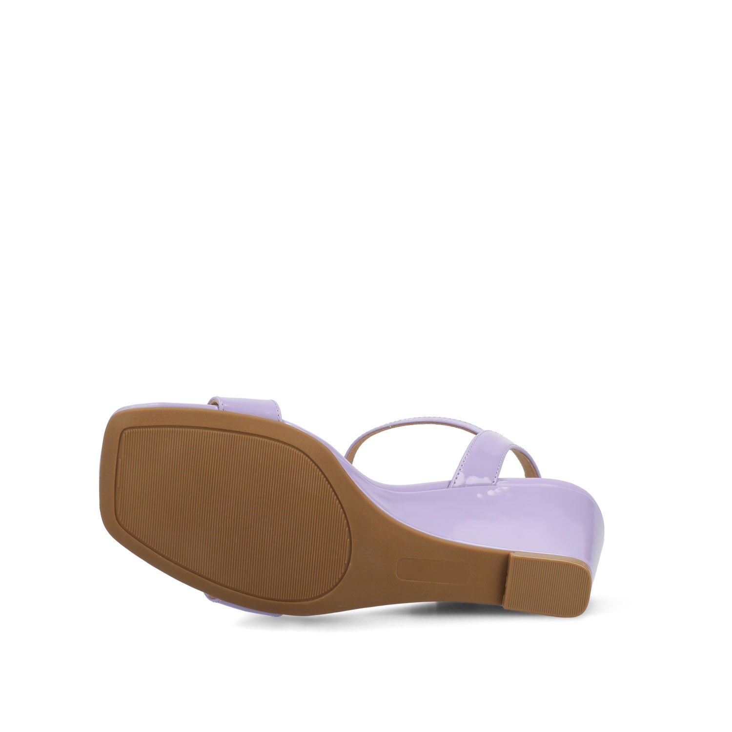 CLAYR STRAPPY WEDGE HEELS IN PATENT - Lilac Patent