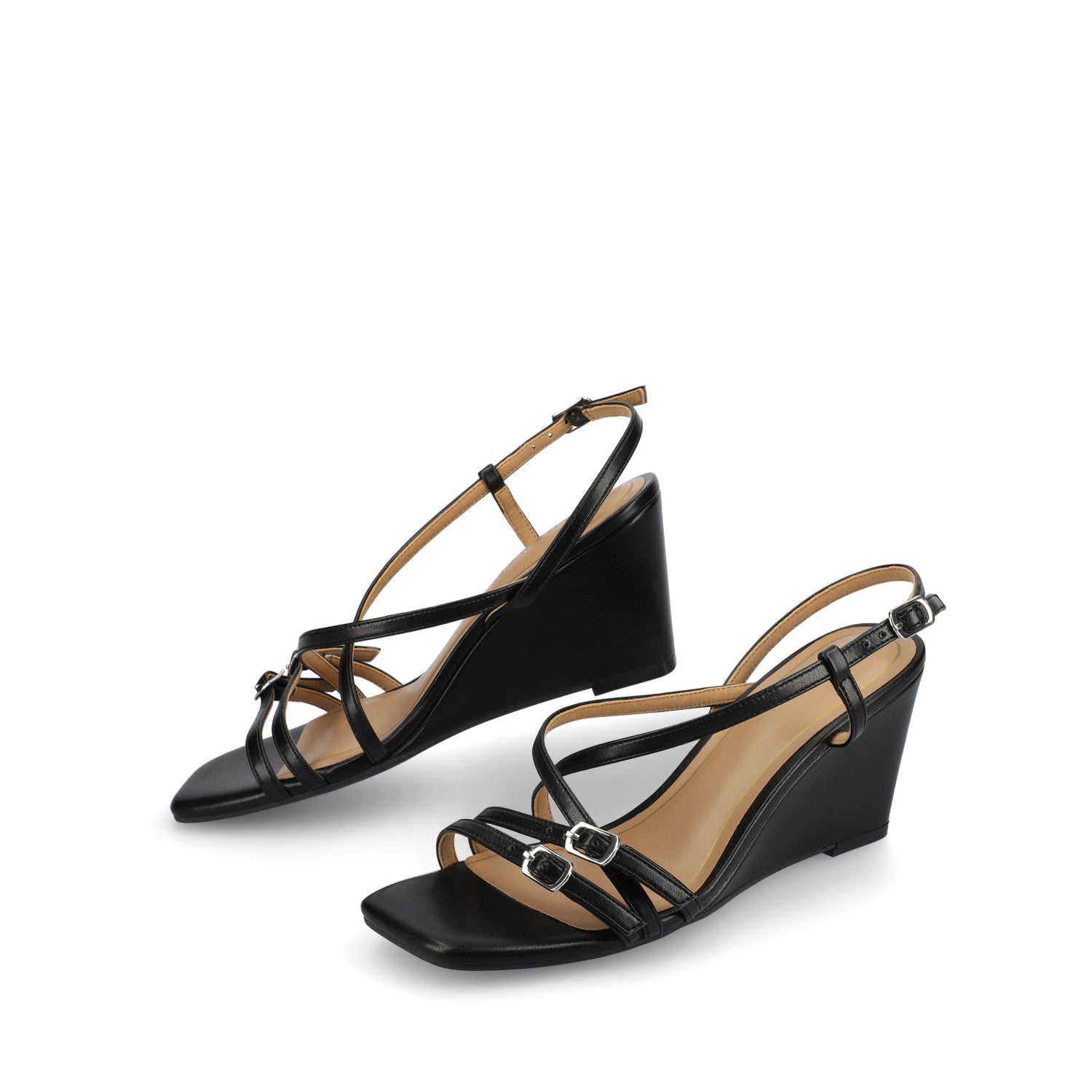 CLINNNE MULTI STRAP WEDGE SANDALS