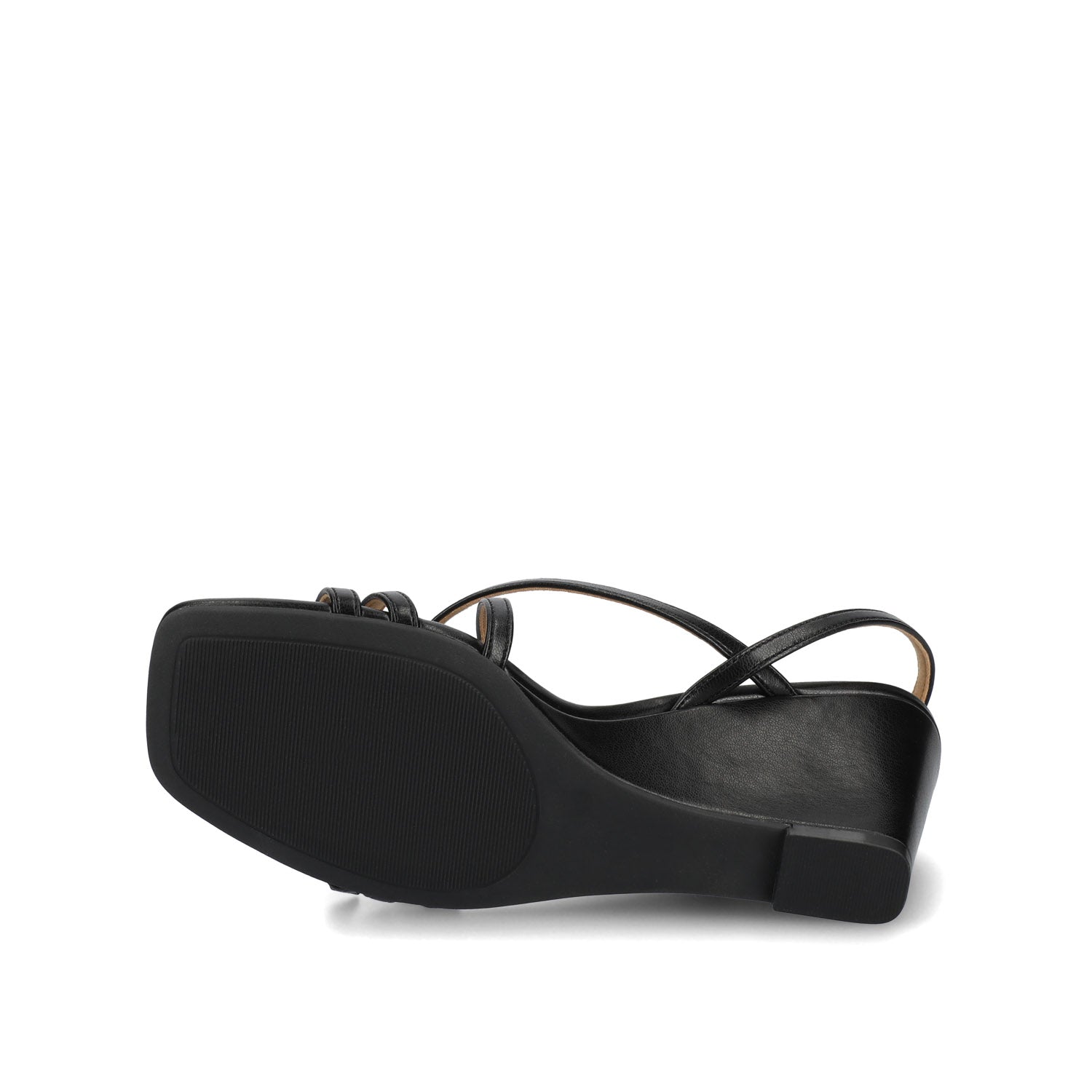 CLINNNE MULTI STRAP WEDGE SANDALS - Black