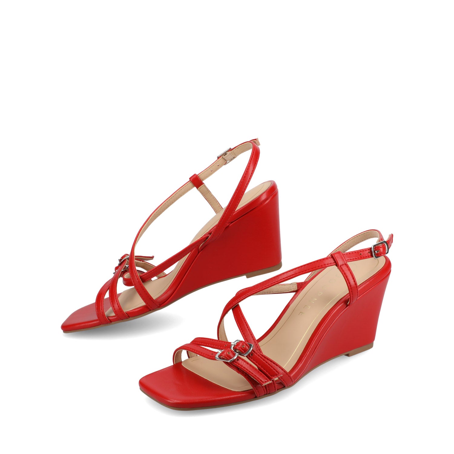 CLINNNE MULTI STRAP WEDGE SANDALS