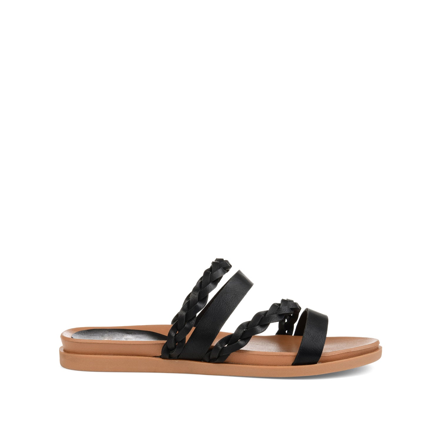 COLETTE SLIDE SANDALS IN WIDE - Black