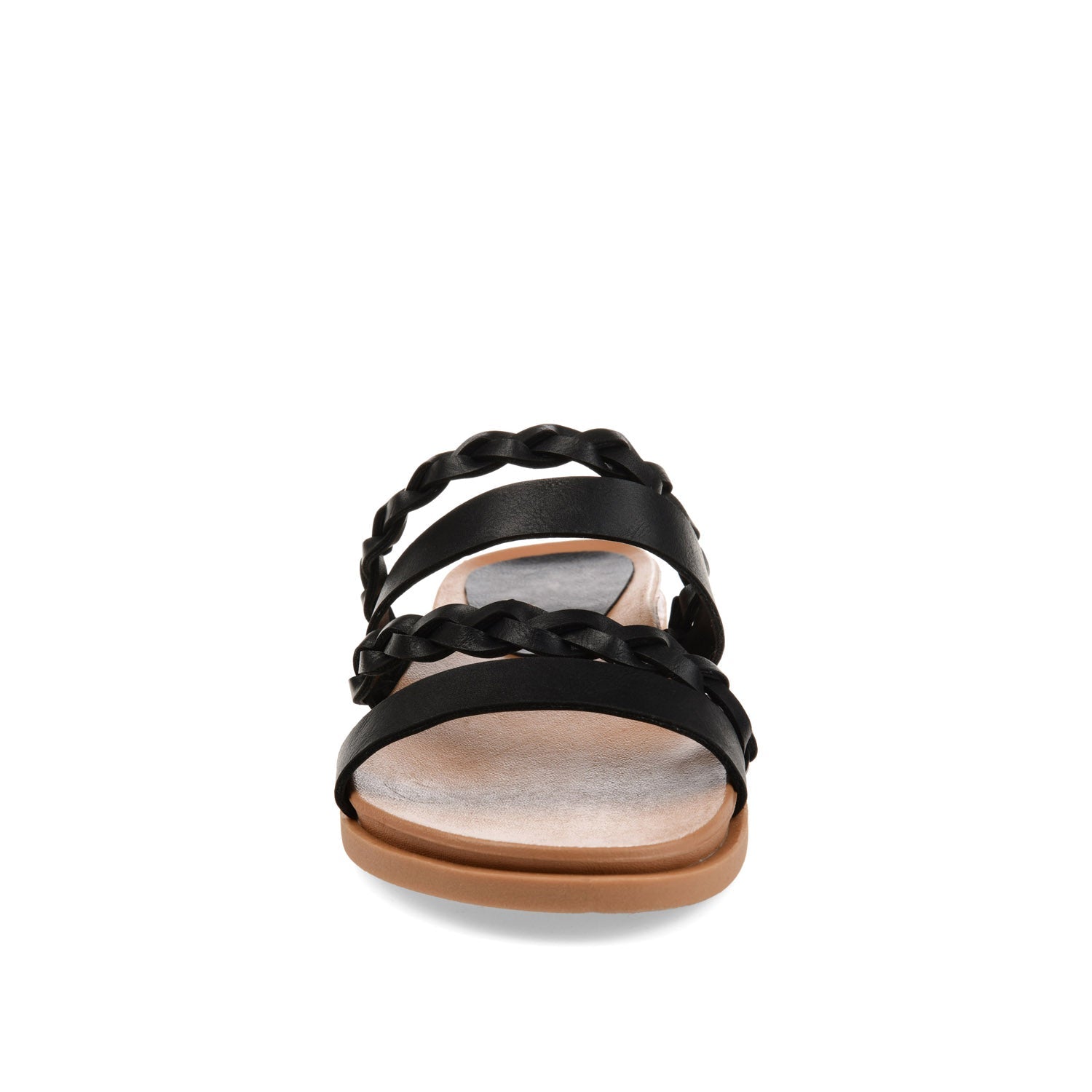 COLETTE SLIDE SANDALS IN VEGAN LEATHER - Black