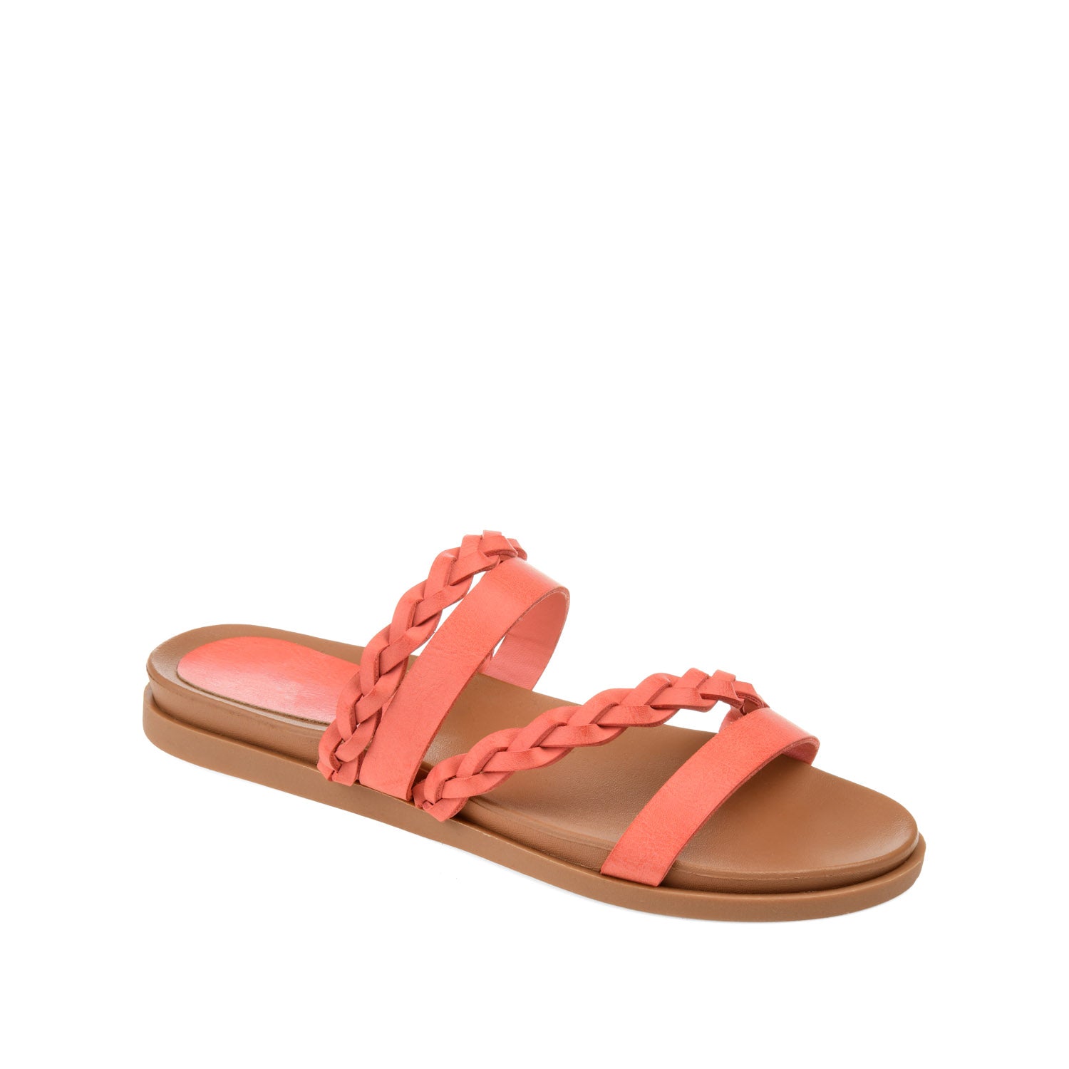 COLETTE SLIDE SANDALS IN WIDE - Coral