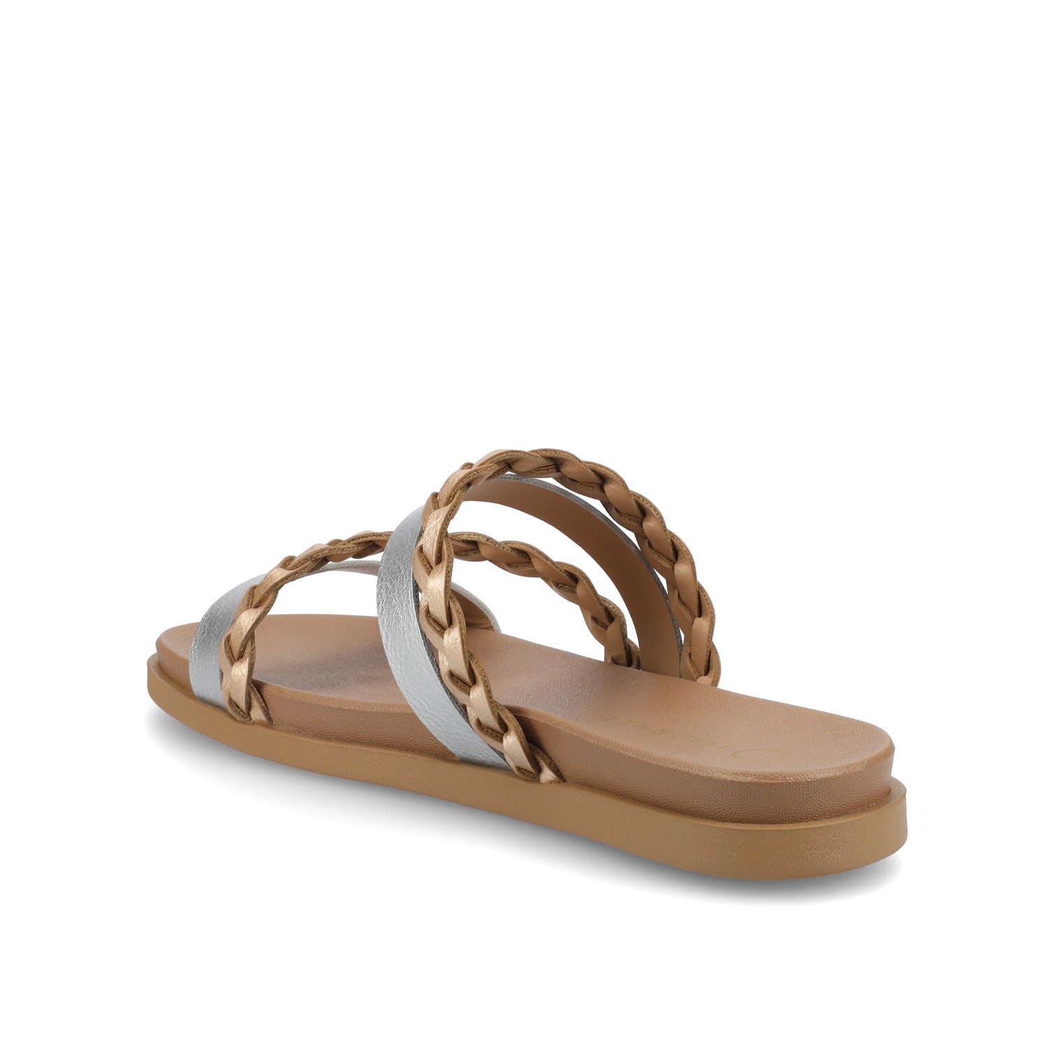 COLETTE SLIDE SANDALS IN WIDE - Silver