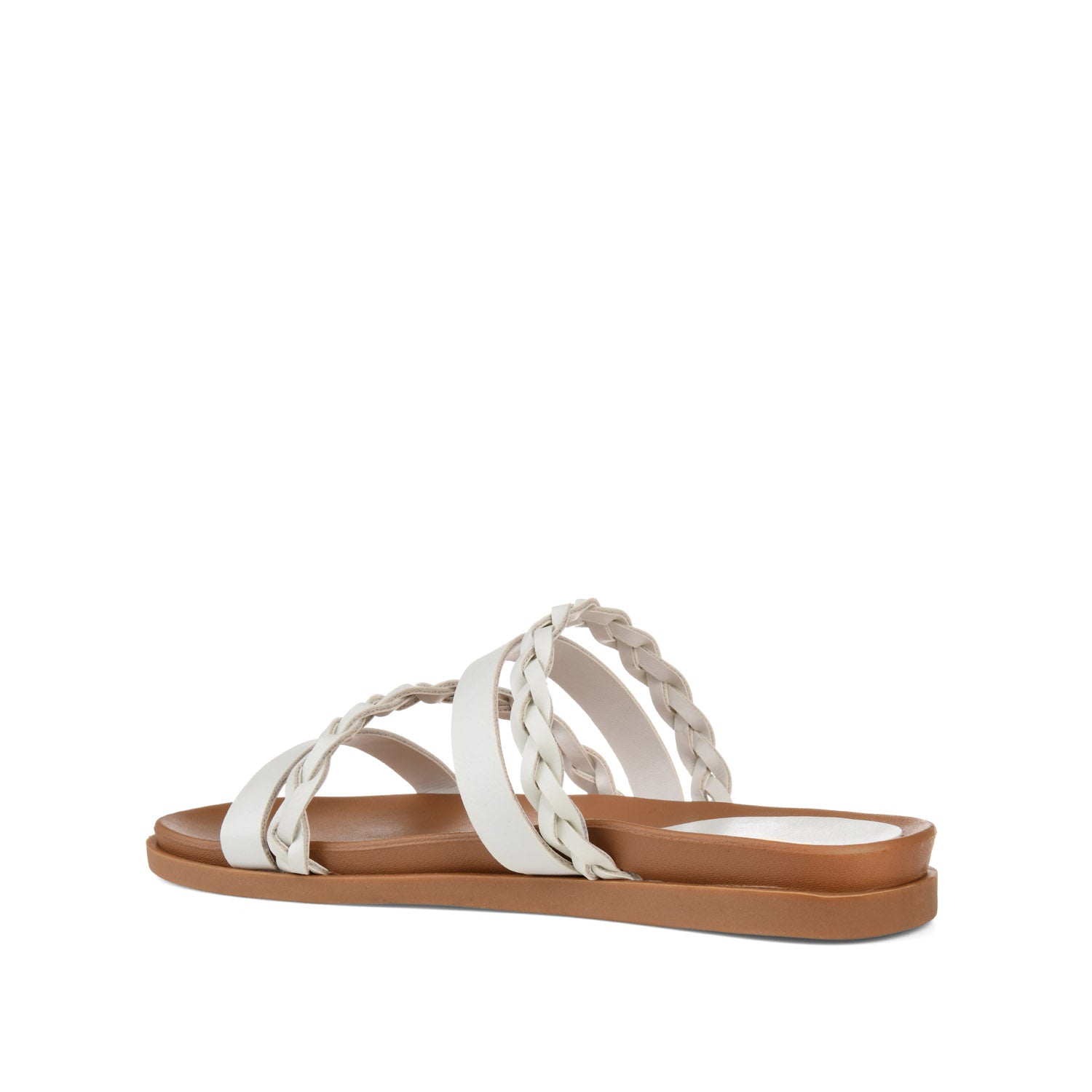 COLETTE SLIDE SANDALS IN VEGAN LEATHER - White