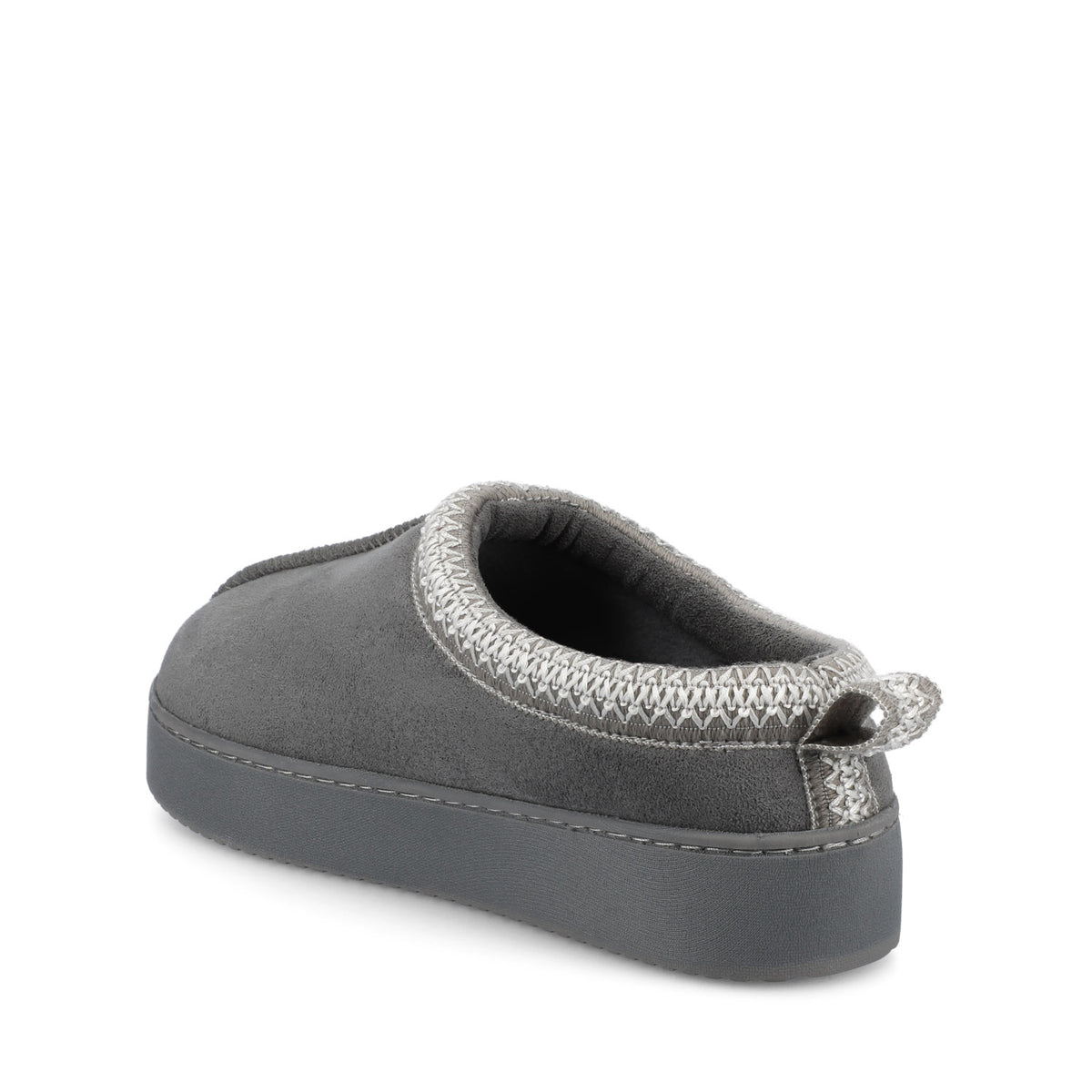 CONNWAY SLIPPERS IN FAUX SUEDE - Dark Grey Faux Suede