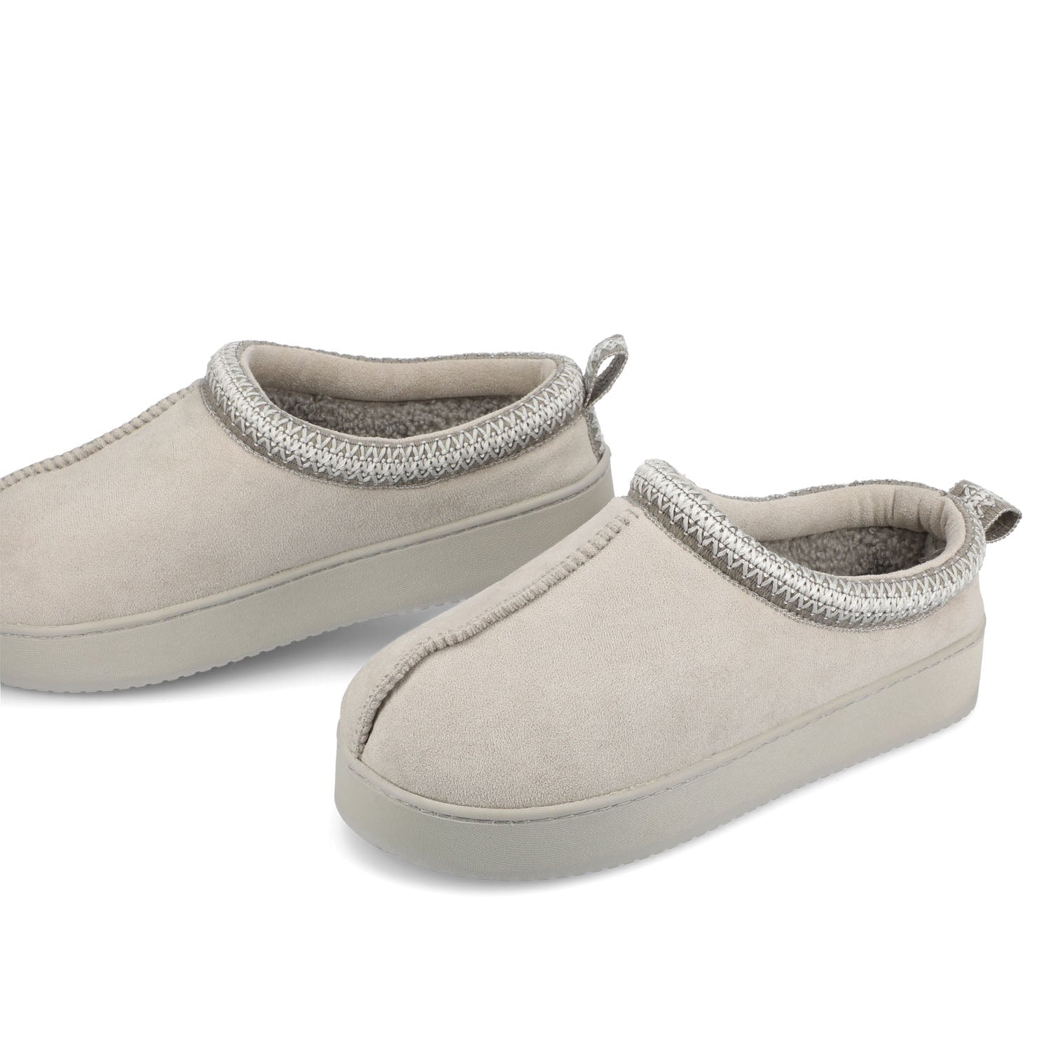 CONNWAY SLIPPERS IN FAUX SUEDE - Grey Faux Suede