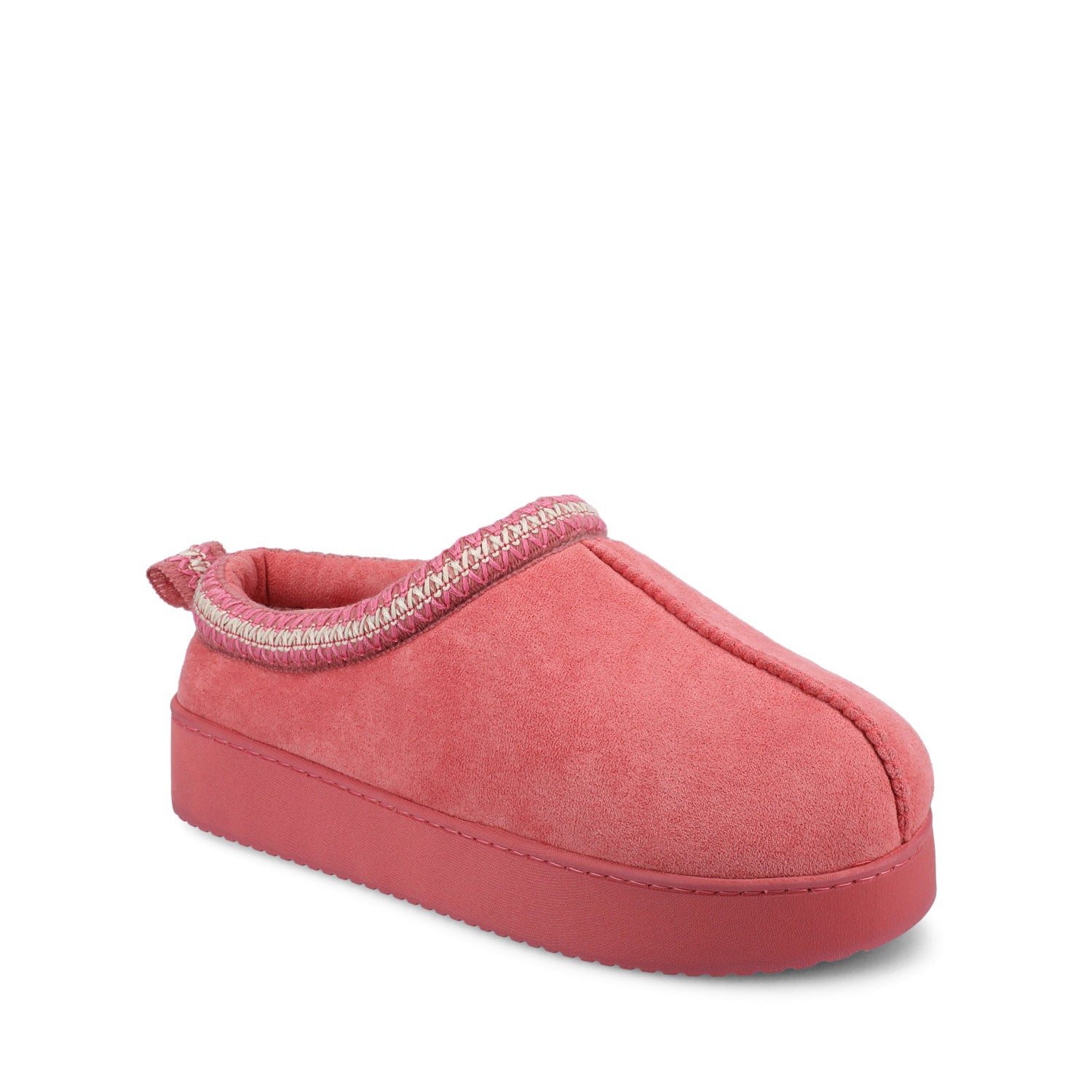 CONNWAY SLIPPERS IN FAUX SUEDE - Hot Pink Faux Suede
