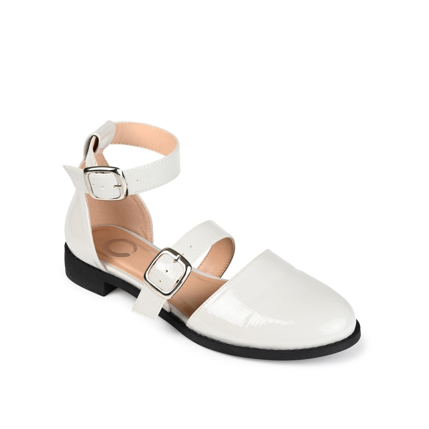 CONSTANCE MARY JANE LOAFER FLAT IN PATENT - Grey