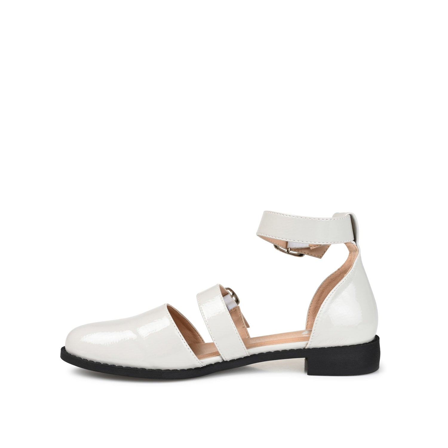 CONSTANCE MARY JANE LOAFER FLAT IN PATENT - Grey