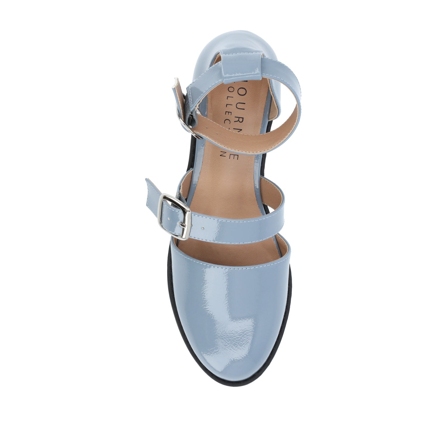 CONSTANCE MARY JANE LOAFER FLAT IN PATENT - Light Blue