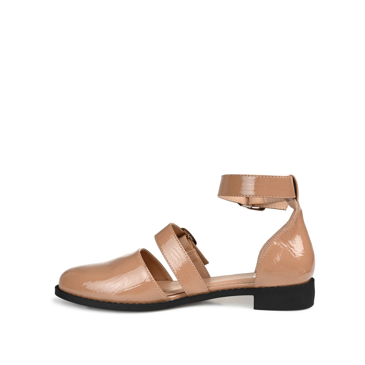 CONSTANCE MARY JANE LOAFER FLAT IN PATENT - Mocha
