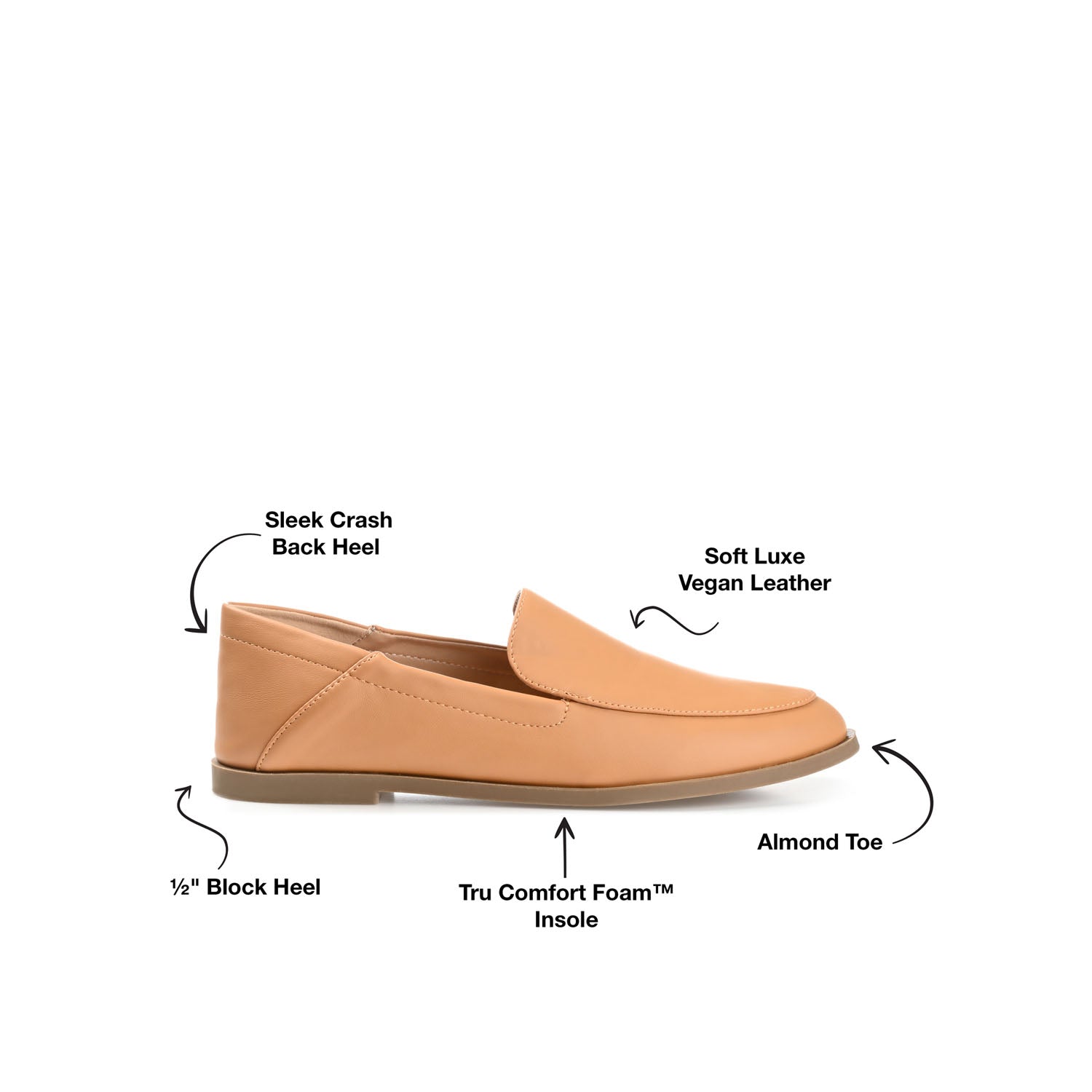 CORINNE LOAFER FLATS IN VEGAN LEATHER