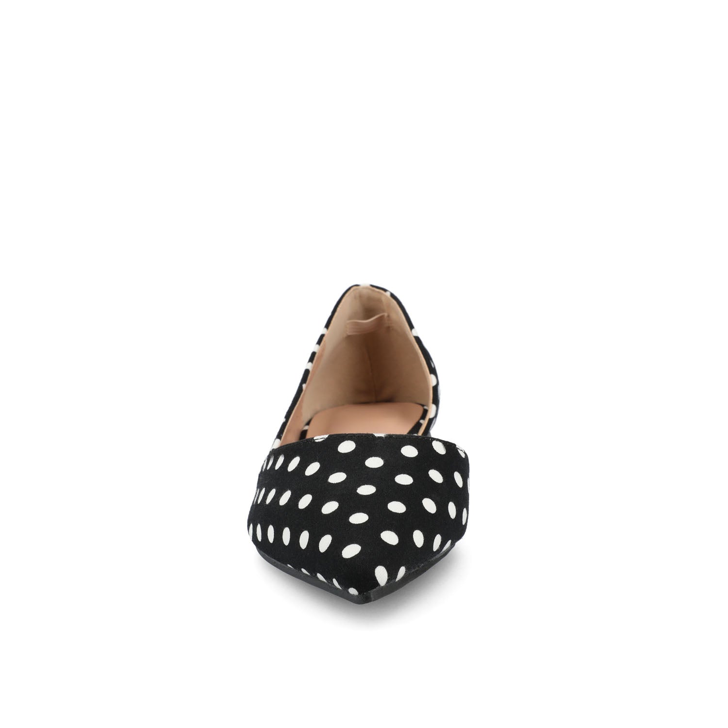 CORTNI D'ORSAY FLATS IN VEGAN LEATHER - Black Dot PU