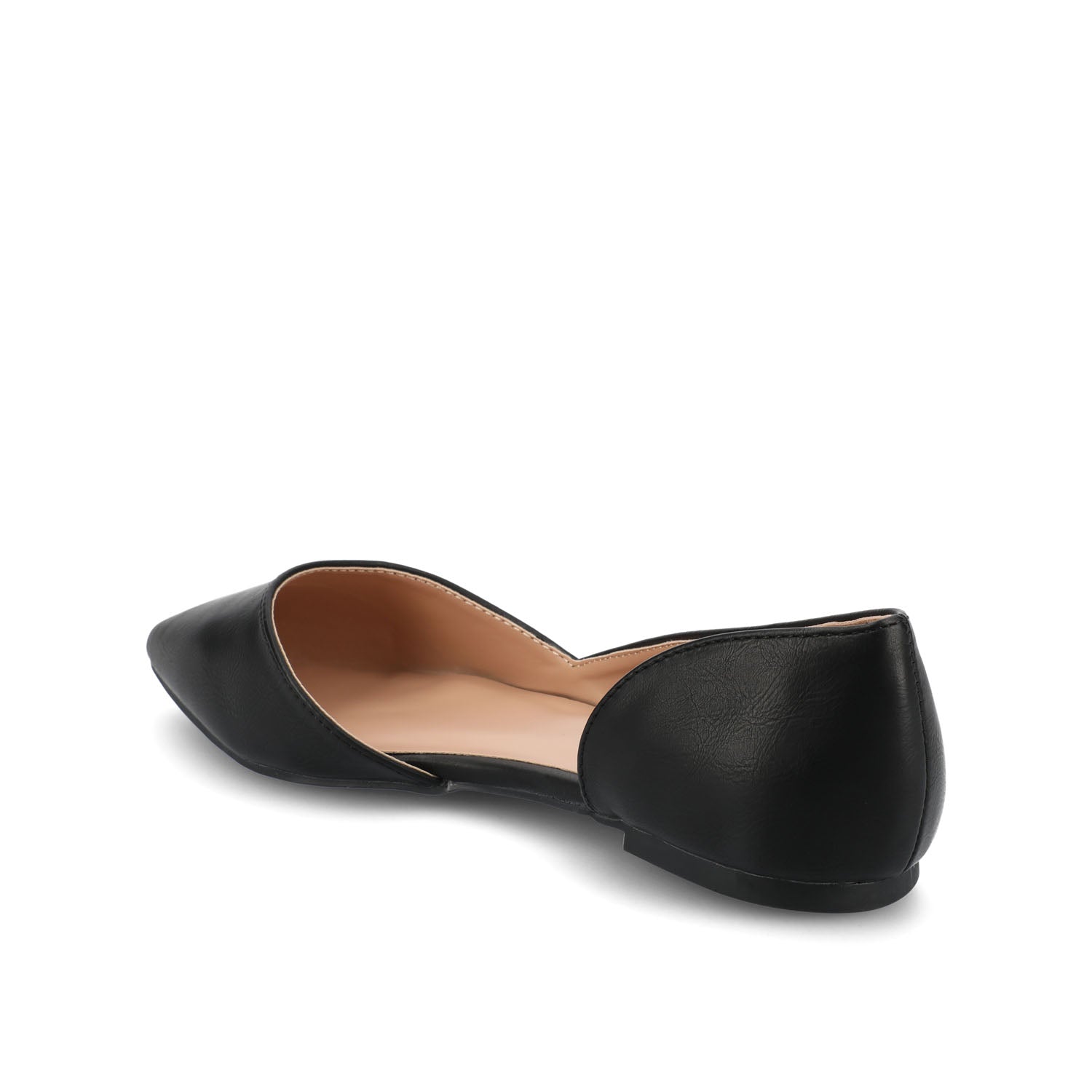 CORTNI D'ORSAY FLATS IN VEGAN LEATHER - Black PU