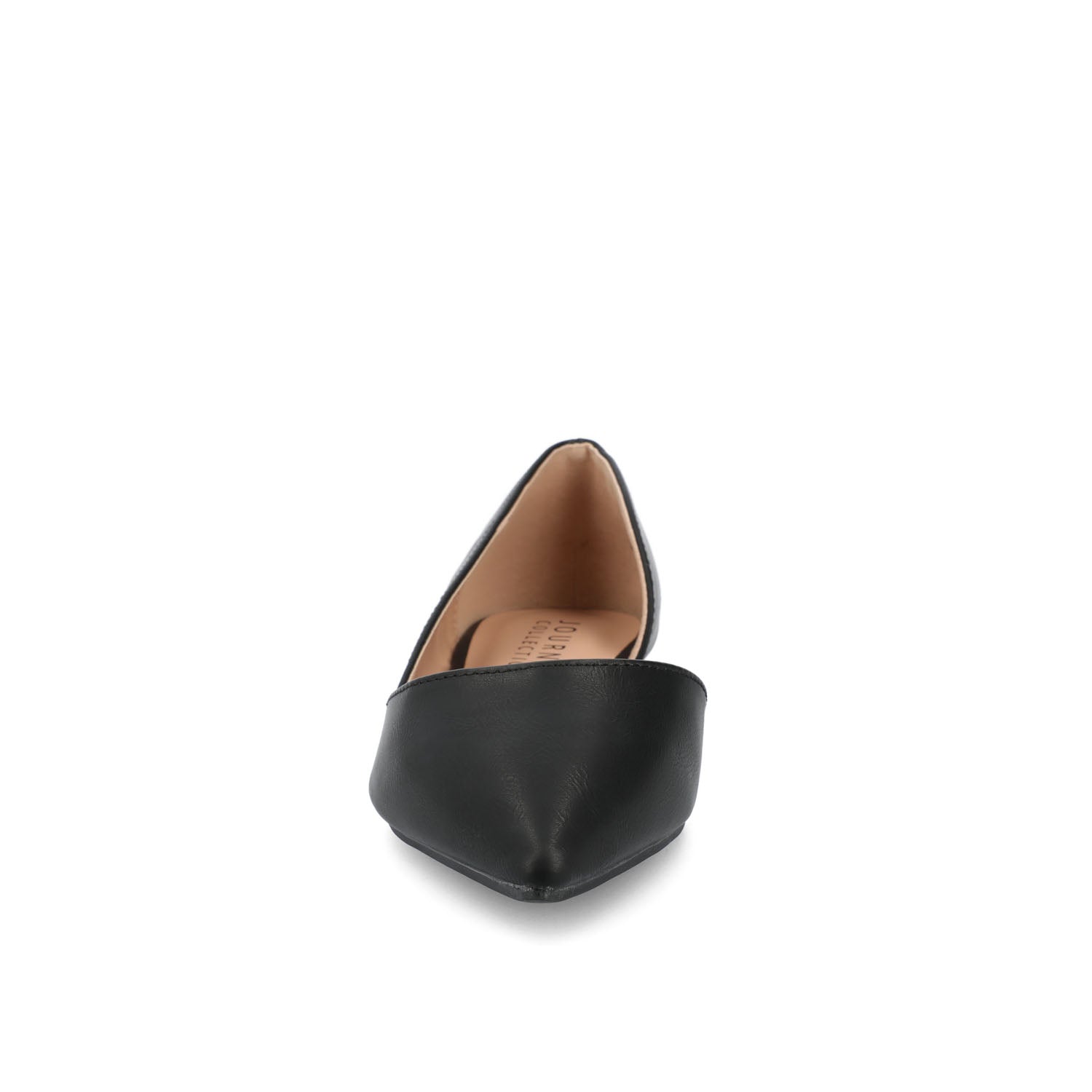 CORTNI D'ORSAY FLATS IN VEGAN LEATHER - Black PU