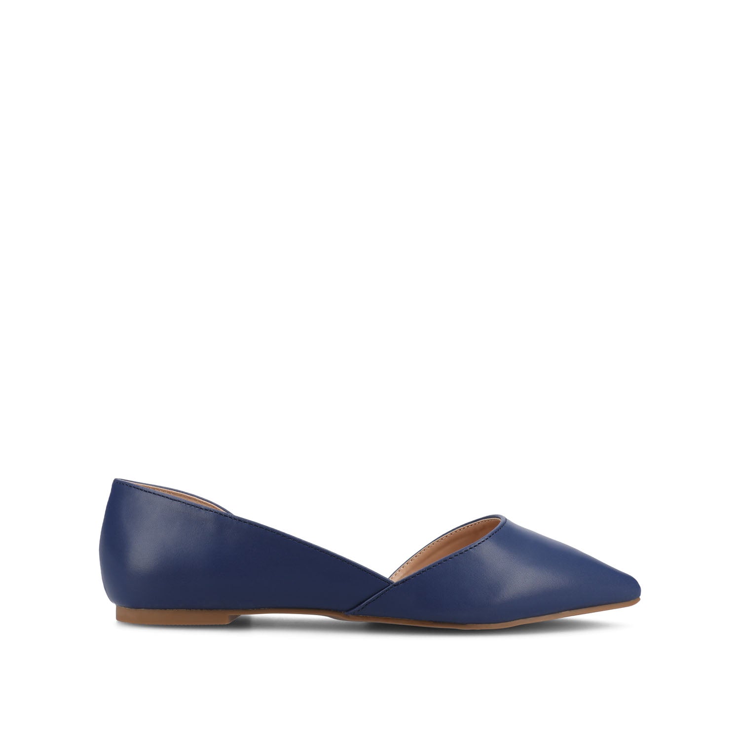 CORTNI D'ORSAY FLATS IN VEGAN LEATHER - Blue PU