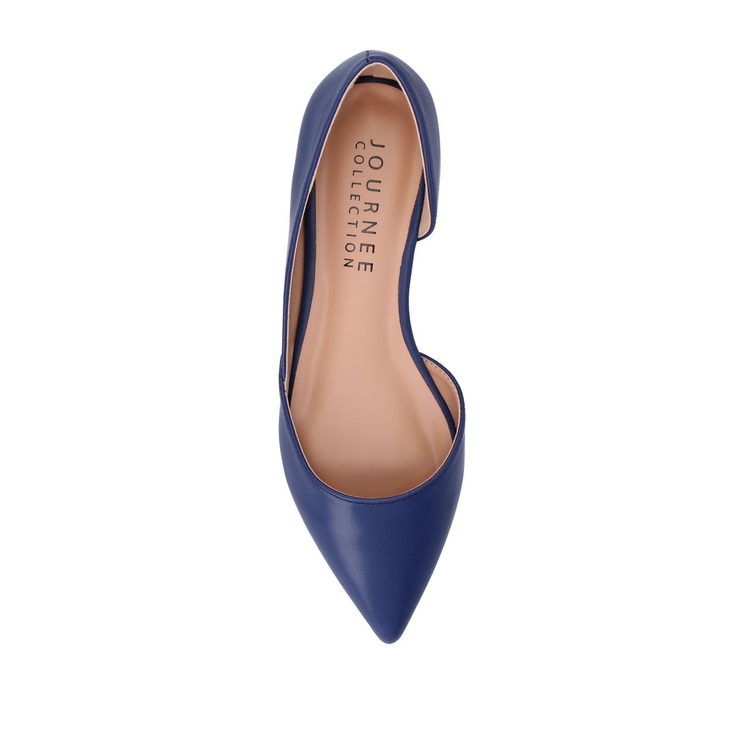 CORTNI D'ORSAY FLATS IN VEGAN LEATHER - Blue PU