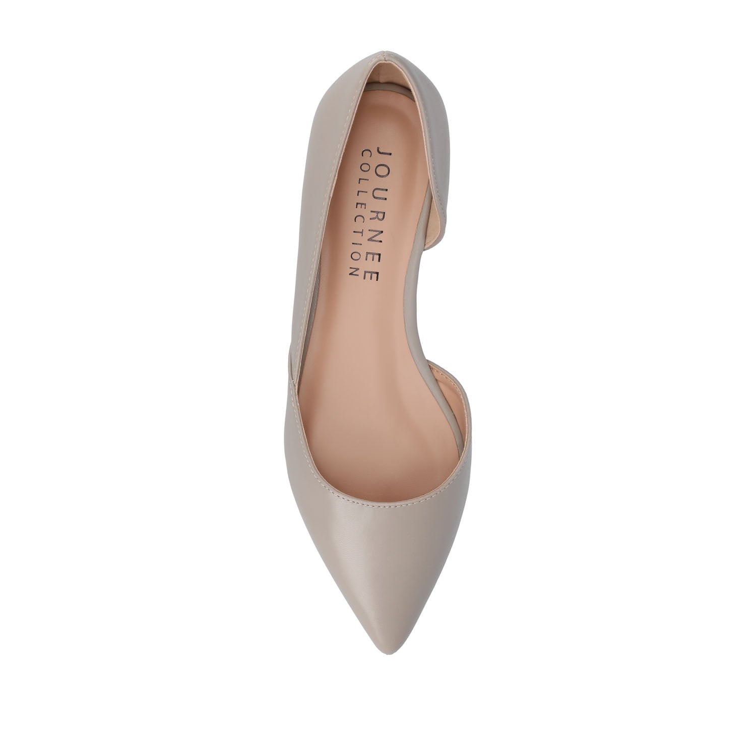 CORTNI D'ORSAY FLATS IN VEGAN LEATHER - Grey PU
