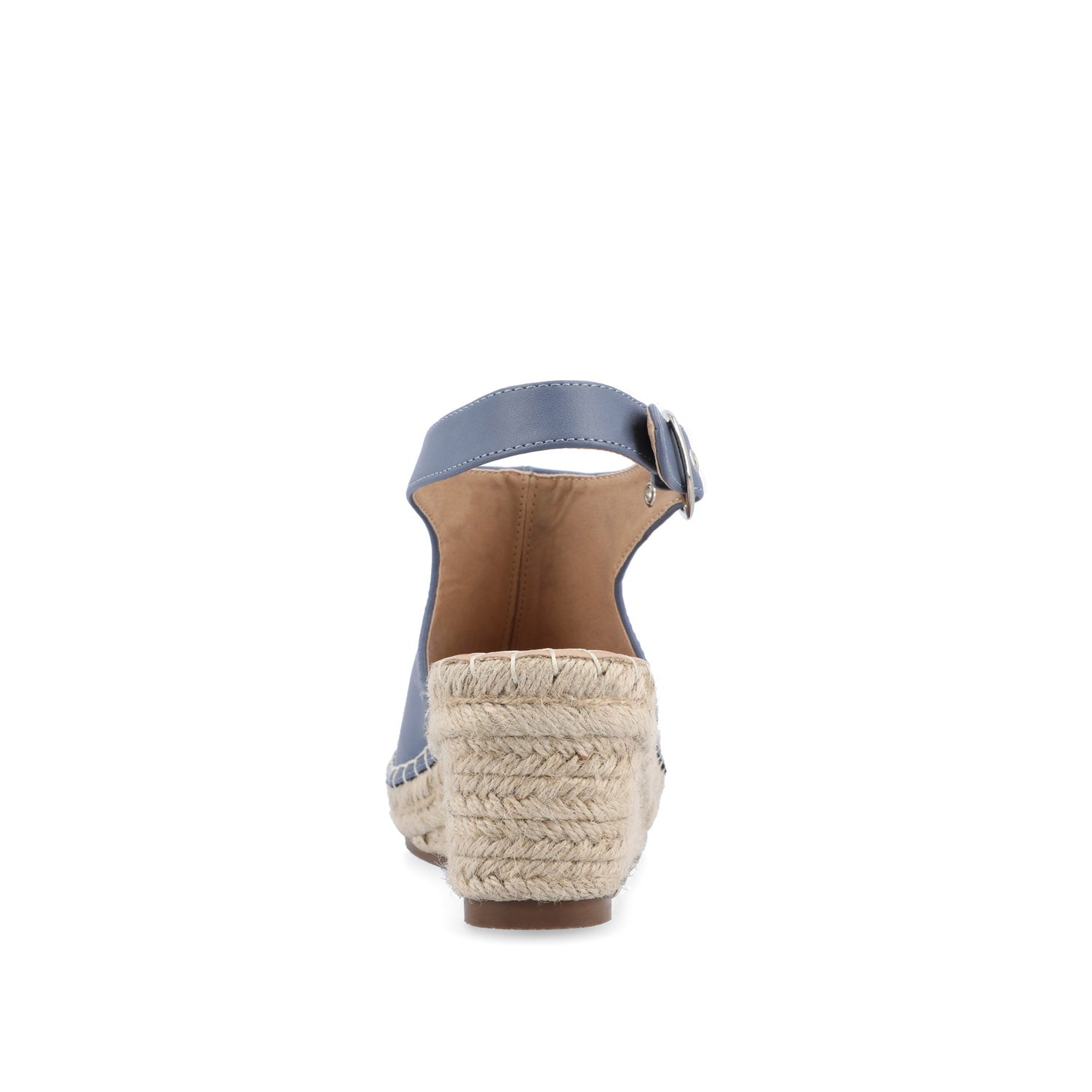 CREW ESPADRILLE WEDGE HEELED SANDALS - Blue PU