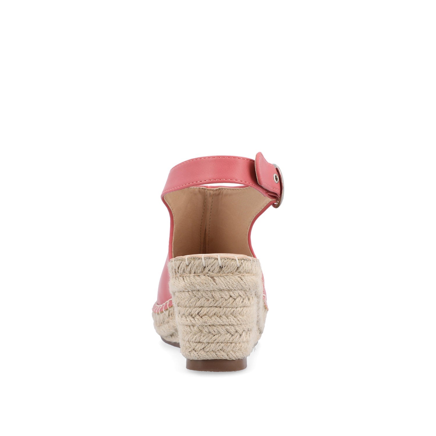 CREW ESPADRILLE WEDGE HEEL SANDALS IN WIDE - Coral PU