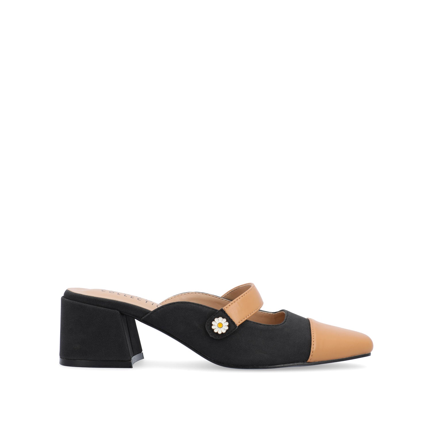 DALLA LOW BLOCK HEELS IN VEGAN LEATHER