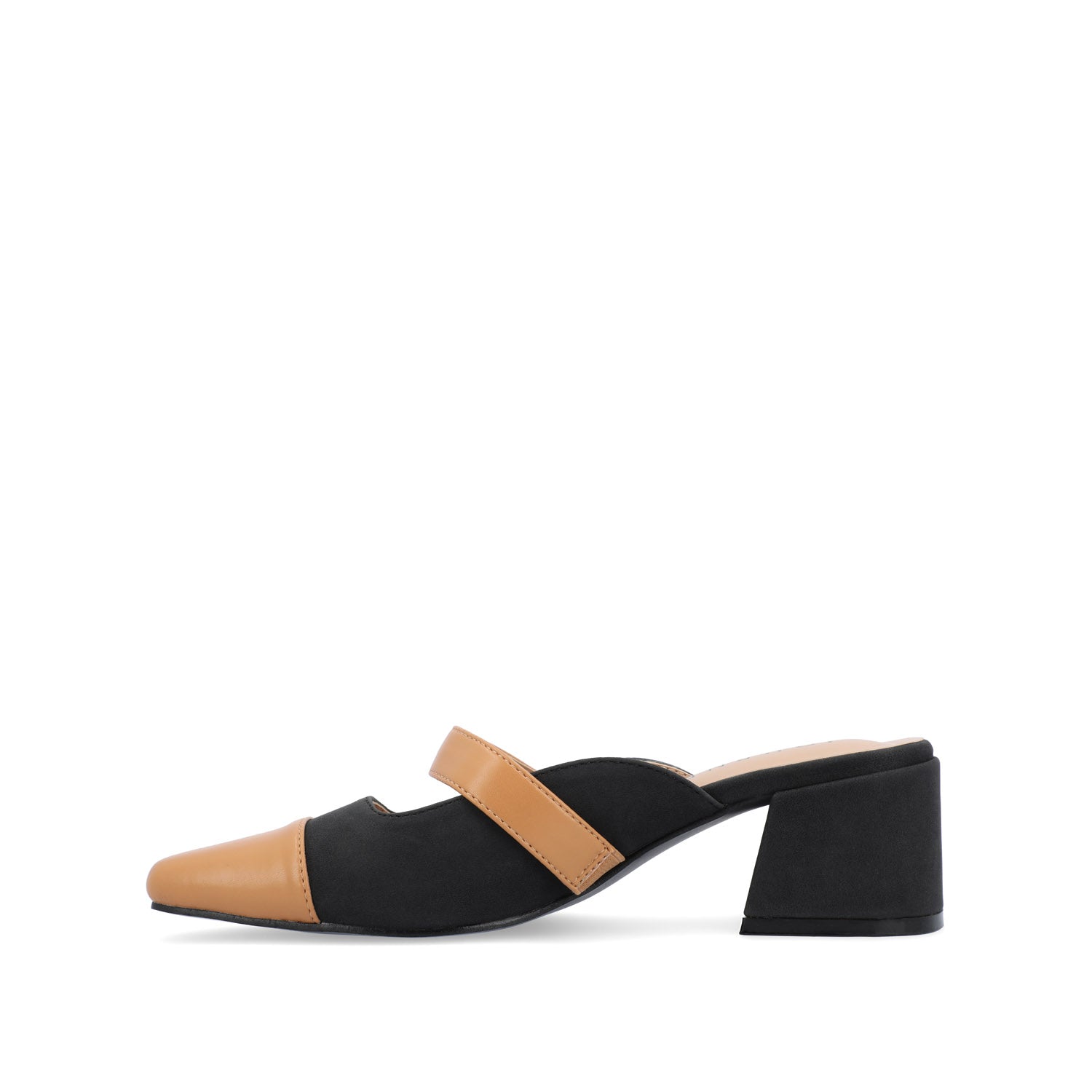 DALLA LOW BLOCK HEELS IN VEGAN LEATHER