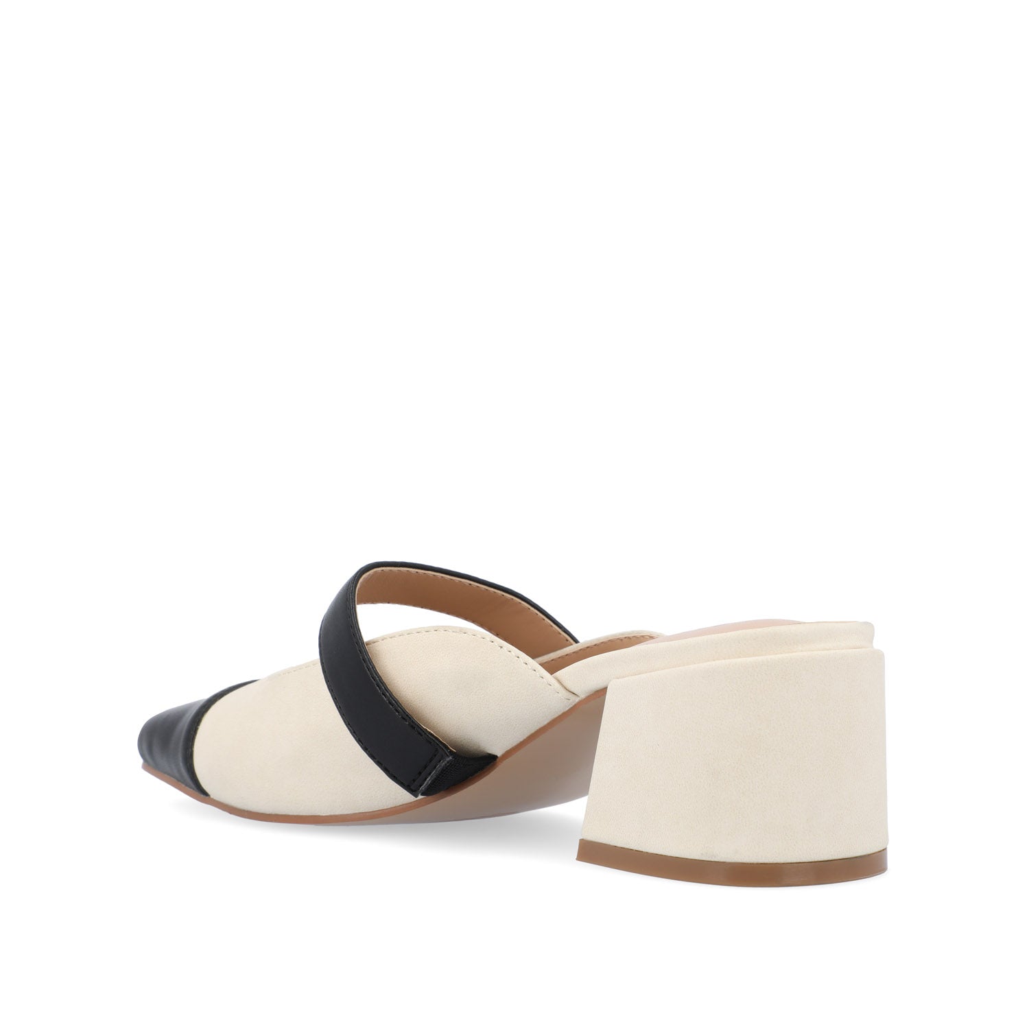 DALLA LOW BLOCK HEELS IN VEGAN LEATHER