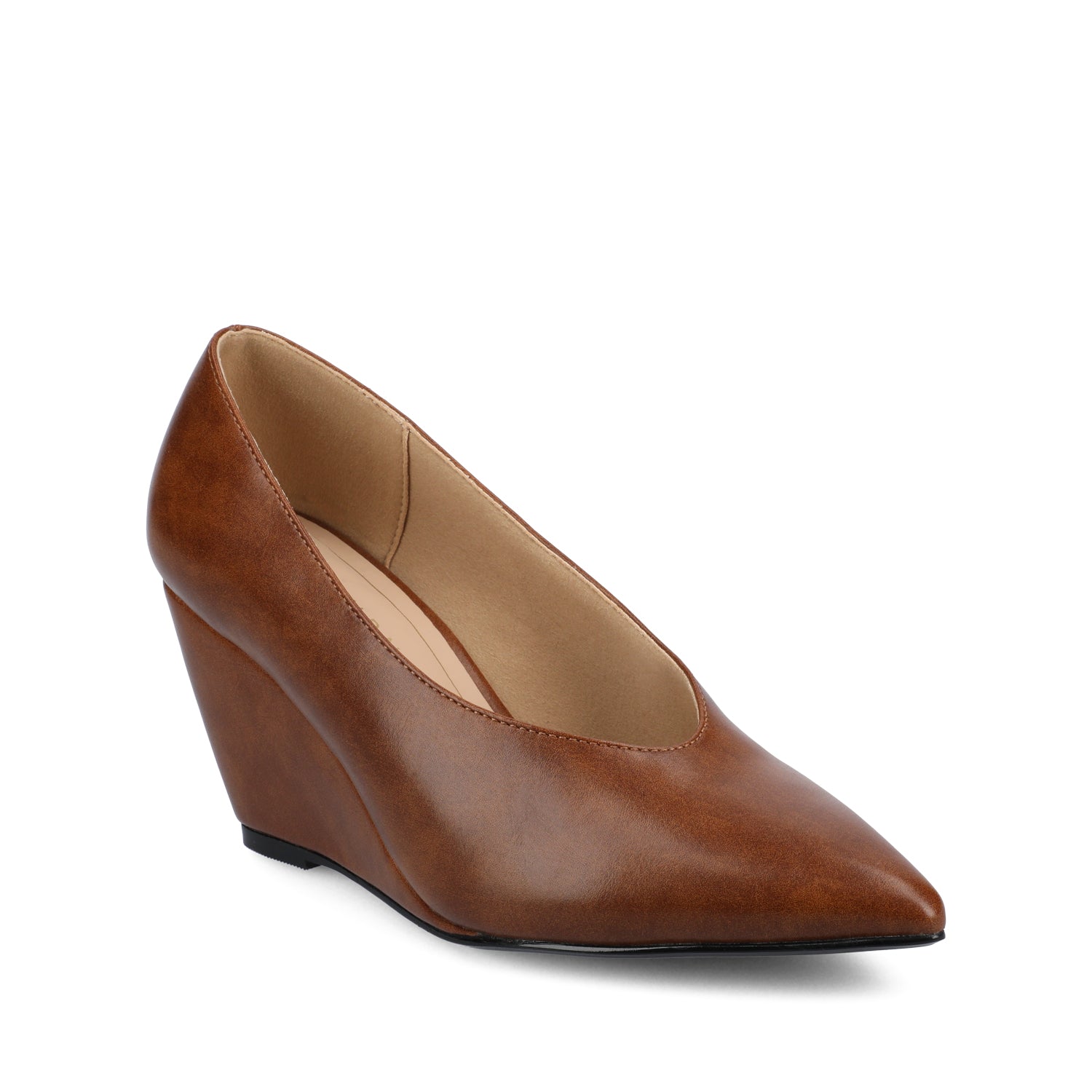 DANIKA DRESS WEDGES - Cognac