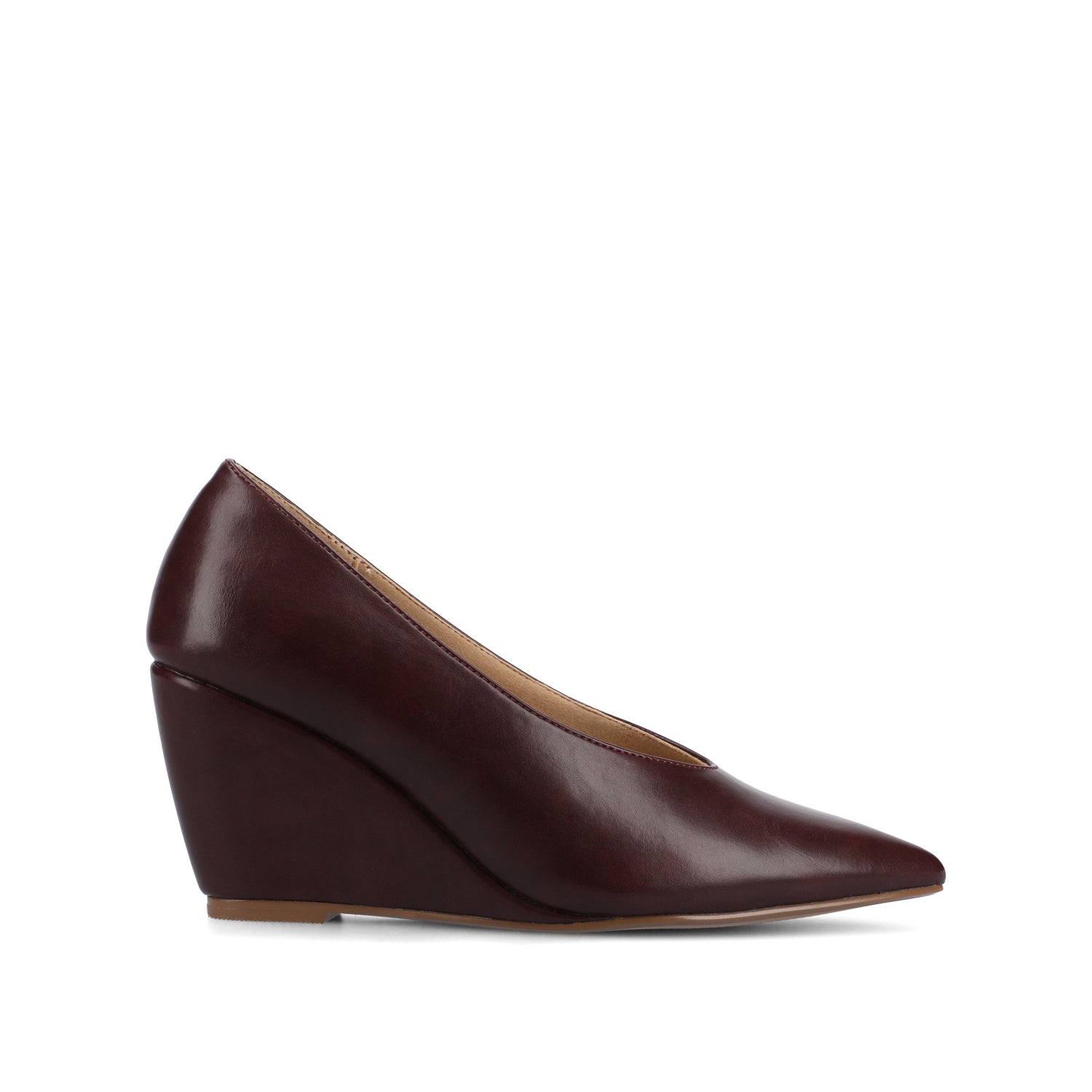 Journee Women's Danika Dress Wedges, Oxblood 10